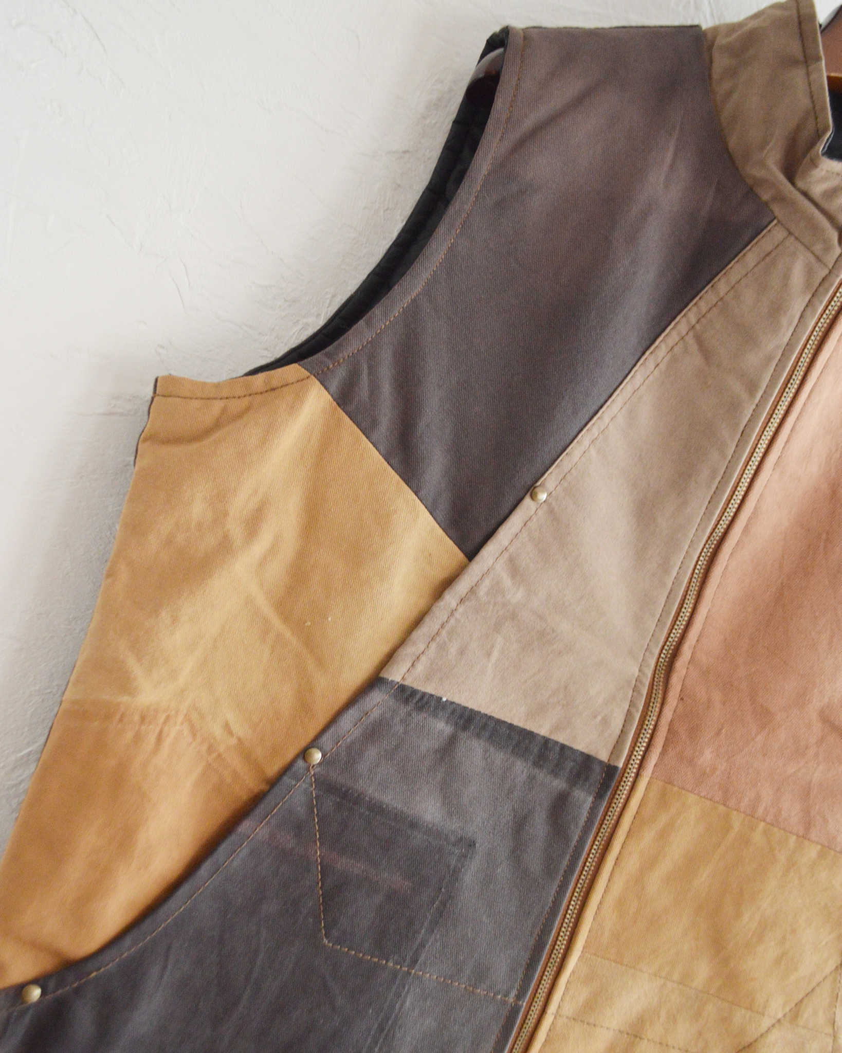 Nasngwam. ナスングワム / FACTORY VEST ファクトリーベスト Lsize (BROWN ブラウン)