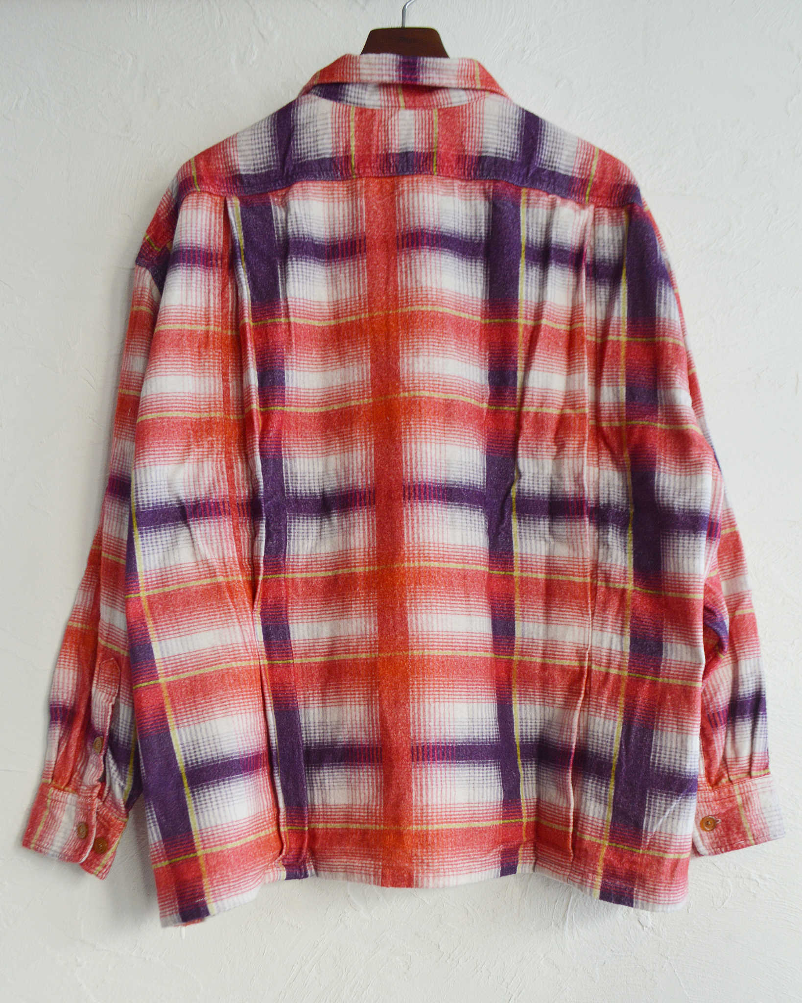 IMPRESTORE インプレストア / J.FOX ジェイフォックス | Printed flannel shirt プリントフランネルシャツ (RED/NAVY  レッドネイビー)