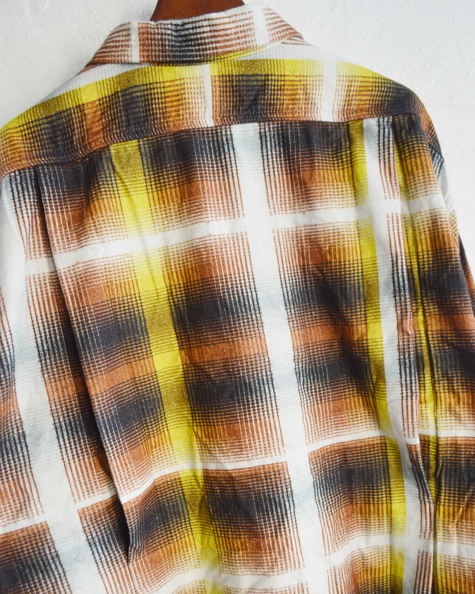 IMPRESTORE インプレストア / J.FOX ジェイフォックス | Printed flannel shirt プリントフランネルシャツ (BROWN/YELLOW ブラウンイエロー)