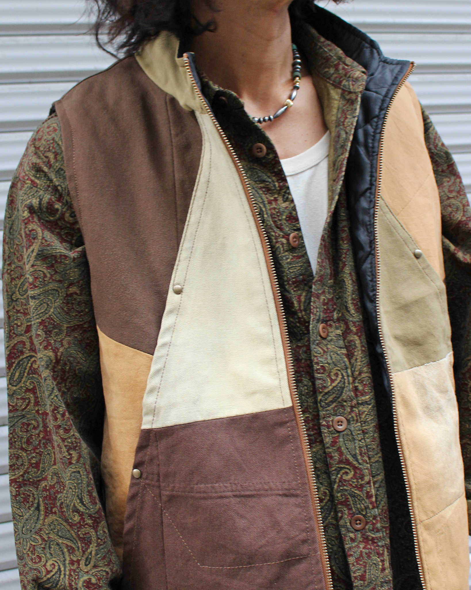 Nasngwam. ナスングワム / FACTORY VEST ファクトリーベスト Msize (BROWN ブラウン)