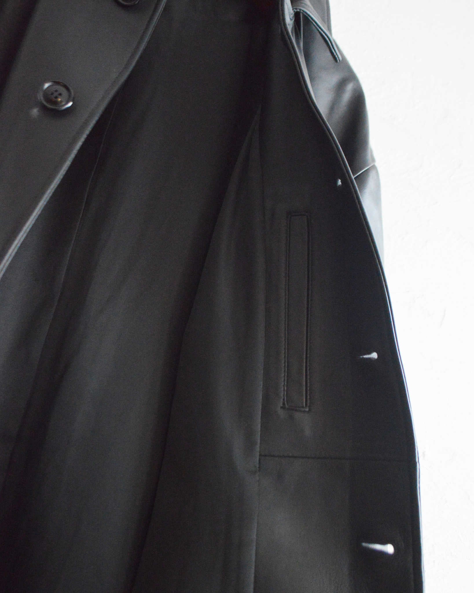 AWESOME LEATHER オーサムレザー / LEATHER HALF COAT レザーハーフコート (BLACK ブラック)