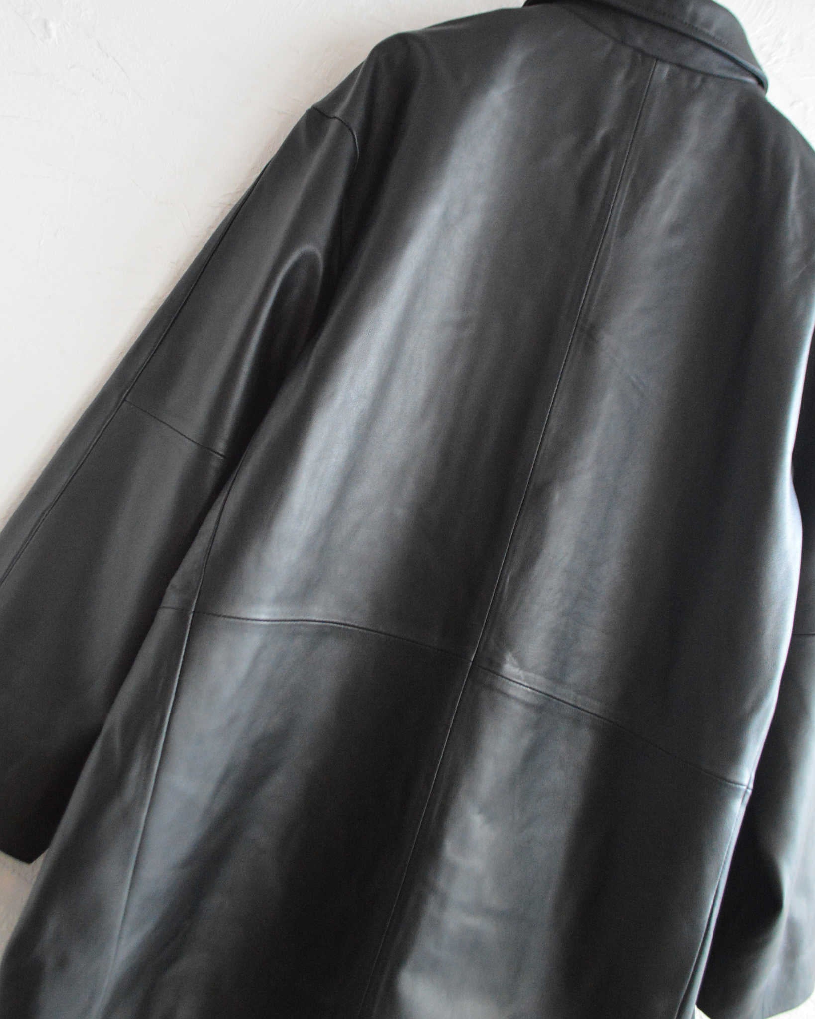 AWESOME LEATHER オーサムレザー / LEATHER HALF COAT レザーハーフコート (BLACK ブラック)