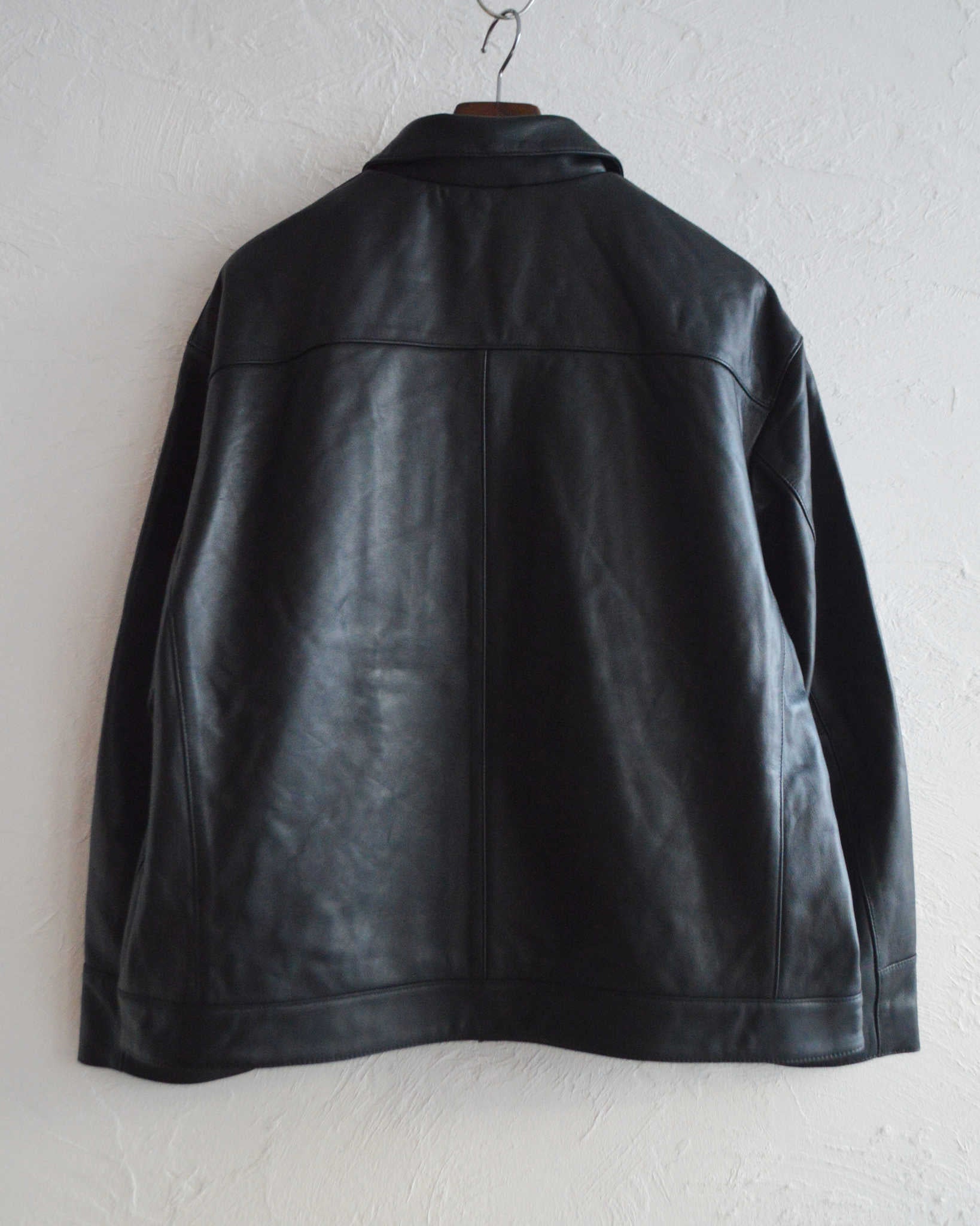AWESOME LEATHER オーサムレザー / LEATHER ZIP SHORT JACKET レザージップショートジャケット (BLACK ブラック)