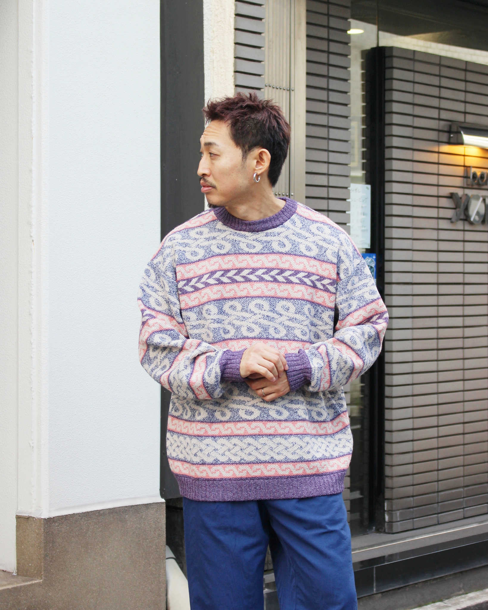 Nasngwam. ナスングワム / BRAID KNIT ブレイドニット (PURPLLE パープル)