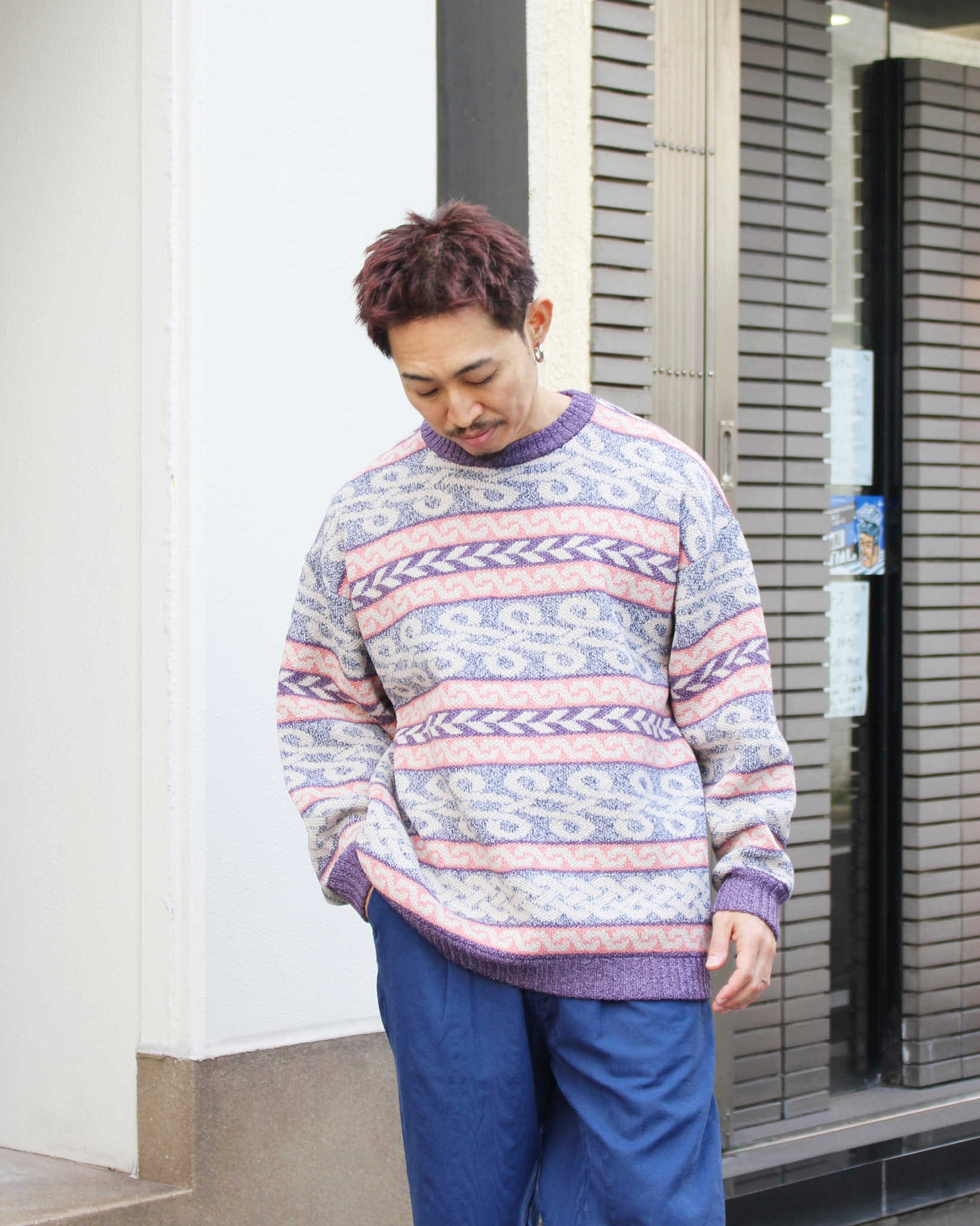 Nasngwam. ナスングワム / BRAID KNIT ブレイドニット (PURPLLE パープル)