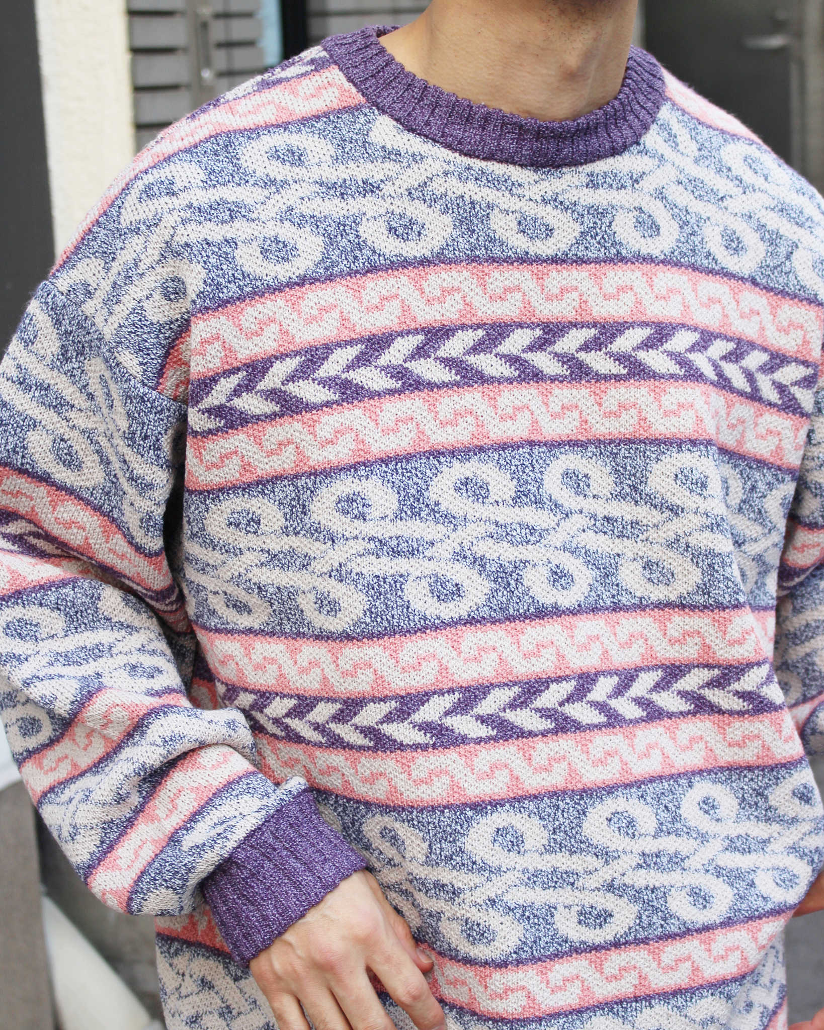 Nasngwam. ナスングワム / BRAID KNIT ブレイドニット (PURPLLE パープル)