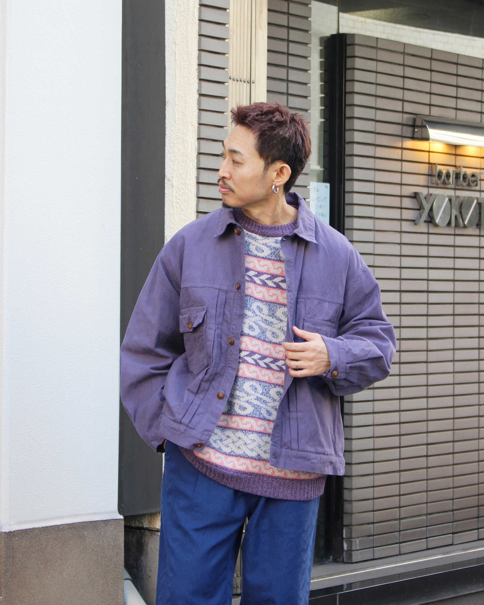 Nasngwam. ナスングワム / BRAID KNIT ブレイドニット (PURPLLE パープル)