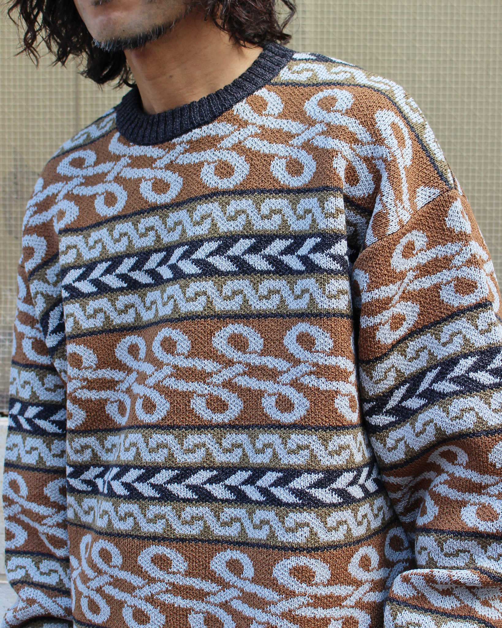 Nasngwam. ナスングワム / BRAID KNIT ブレイドニット (BROWN ブラウン)