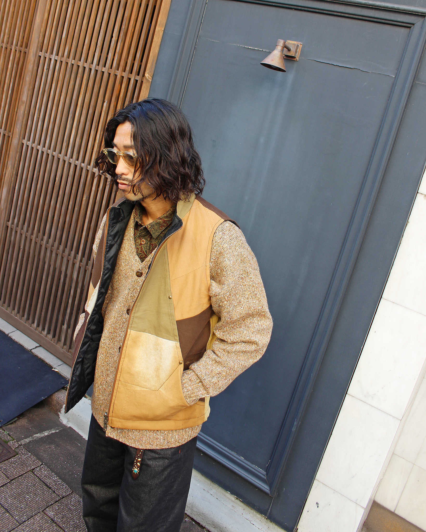 Nasngwam. ナスングワム / GRAIN CARDIGAN グレインカーディガン (BROWN ブラウン)