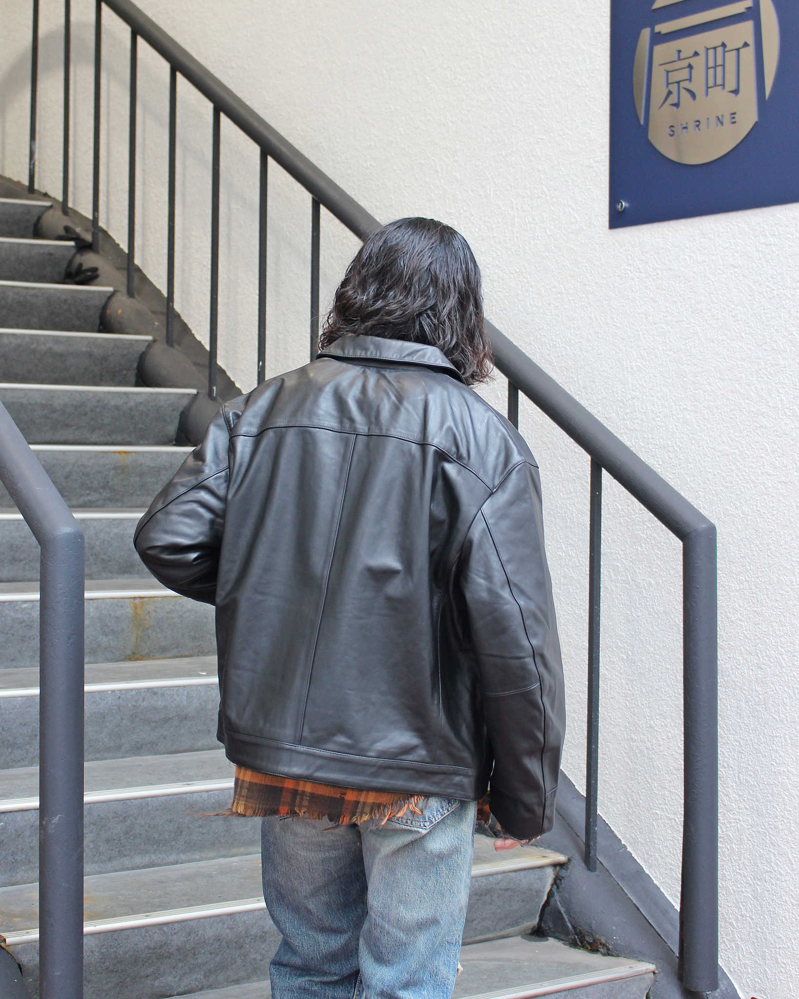 AWESOME LEATHER オーサムレザー / LEATHER ZIP SHORT JACKET レザージップショートジャケット (BLACK ブラック)