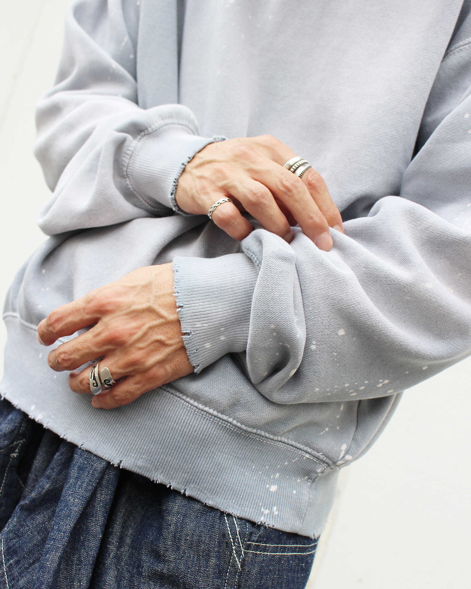 MOOJIMOOJI ムージームージー / CLASSIC CREW NECK クラシッククルーネック (GRAY グレー)