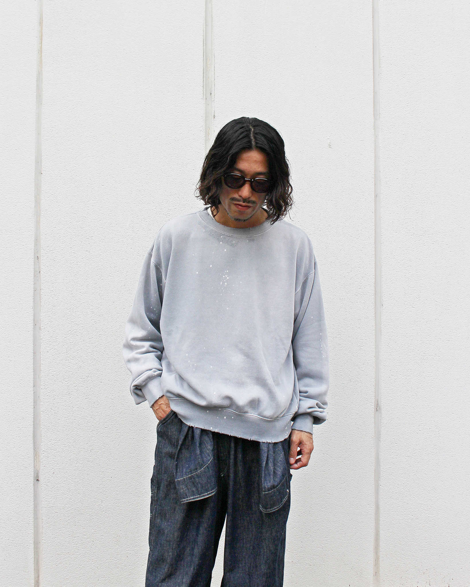 MOOJIMOOJI ムージームージー / CLASSIC CREW NECK クラシッククルーネック (GRAY グレー)
