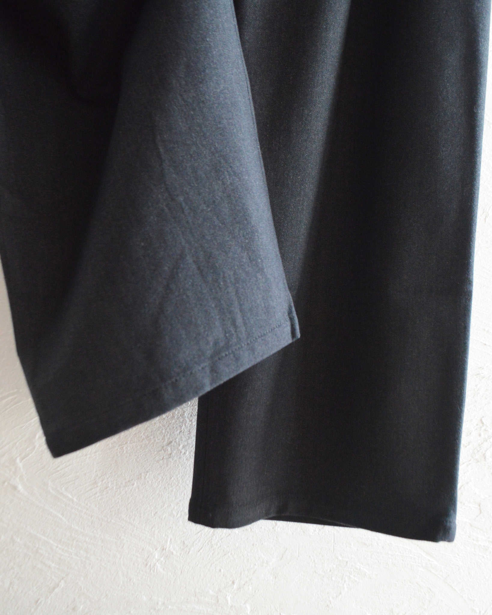 LAMOND ラモンド / CASHMERE TOUCH STANDARD WIDE PANTS カシミアタッチスタンダードワイドパンツ (CHARCOAL チャコール)