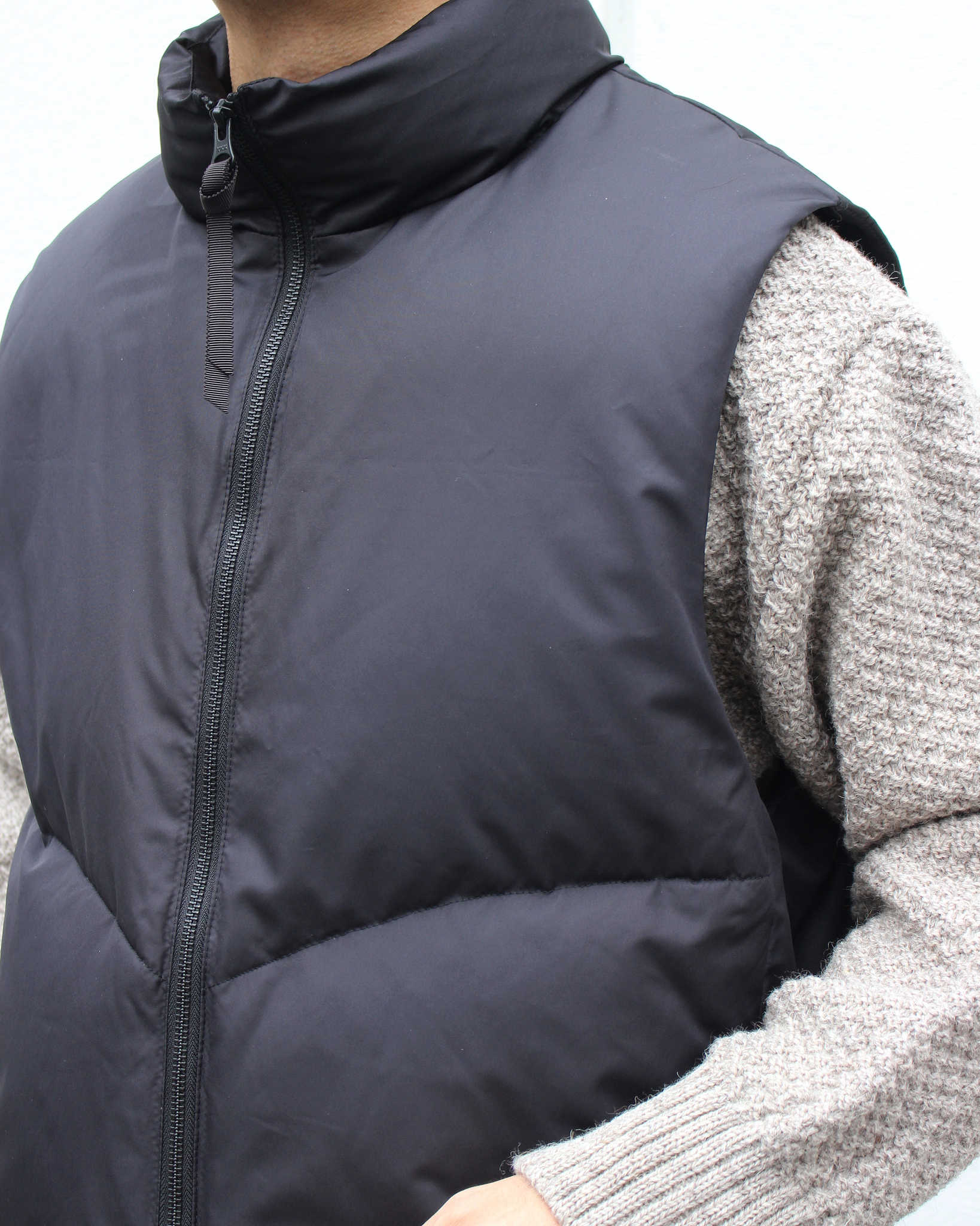 LAMOND ラモンド / CURVY QUIRT DOWN VEST カーヴィーキルトダウンベスト (BLACK ブラック)