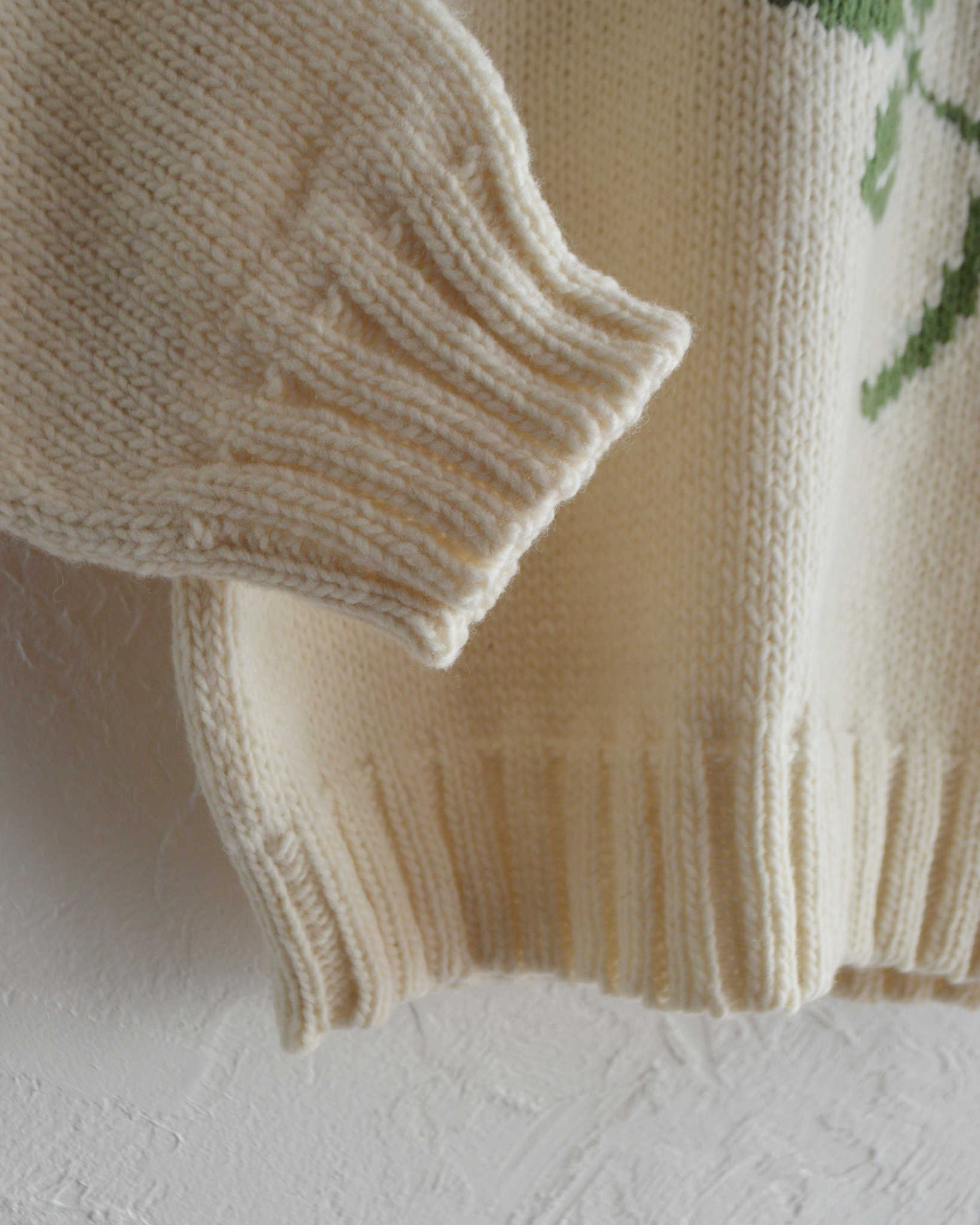 HAVE A GRATEFUL DAY ハブアグレイトフルデイ / ROSE KNIT CREW ローズニットクルー (NATURAL ナチュラル)