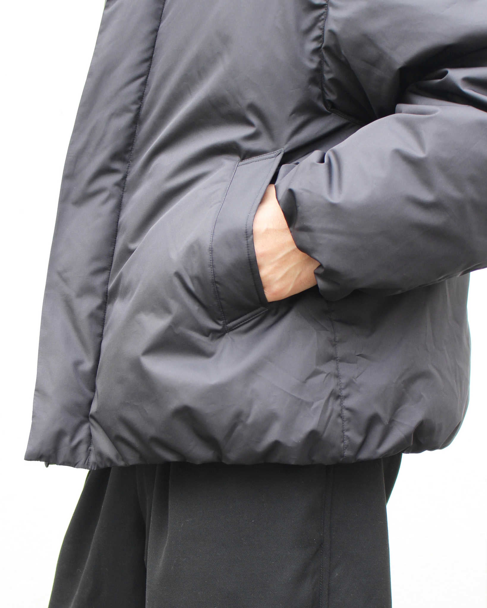 LAMOND ラモンド / SOUTIEN COLLAR DOWN JACKET ステンカラーダウンジャケット (BLACK ブラック)