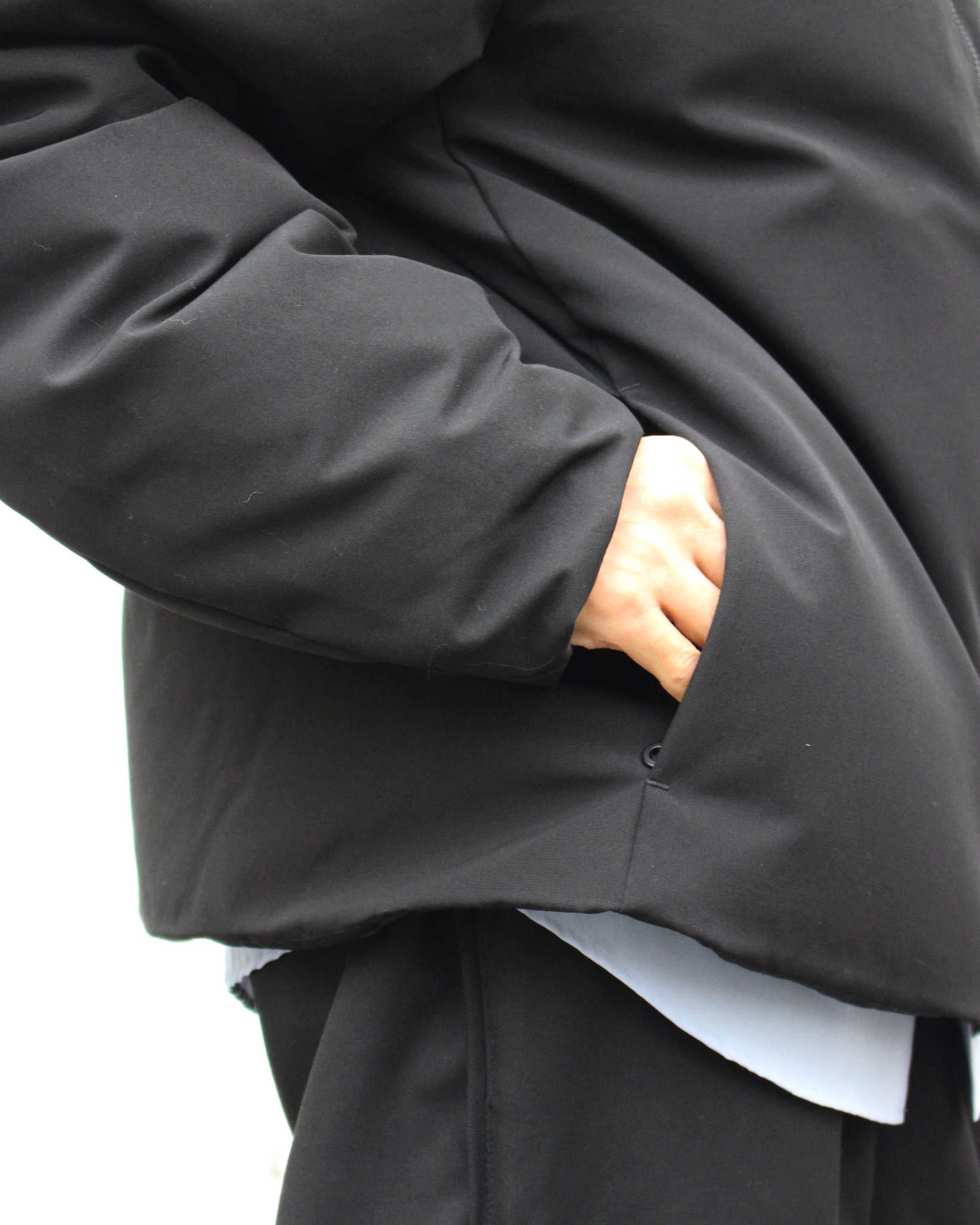 LAMOND ラモンド / WEATHER CLOTH DOWN BLOUSON ウェザークロスダウンブルゾン (BLACK ブラック)