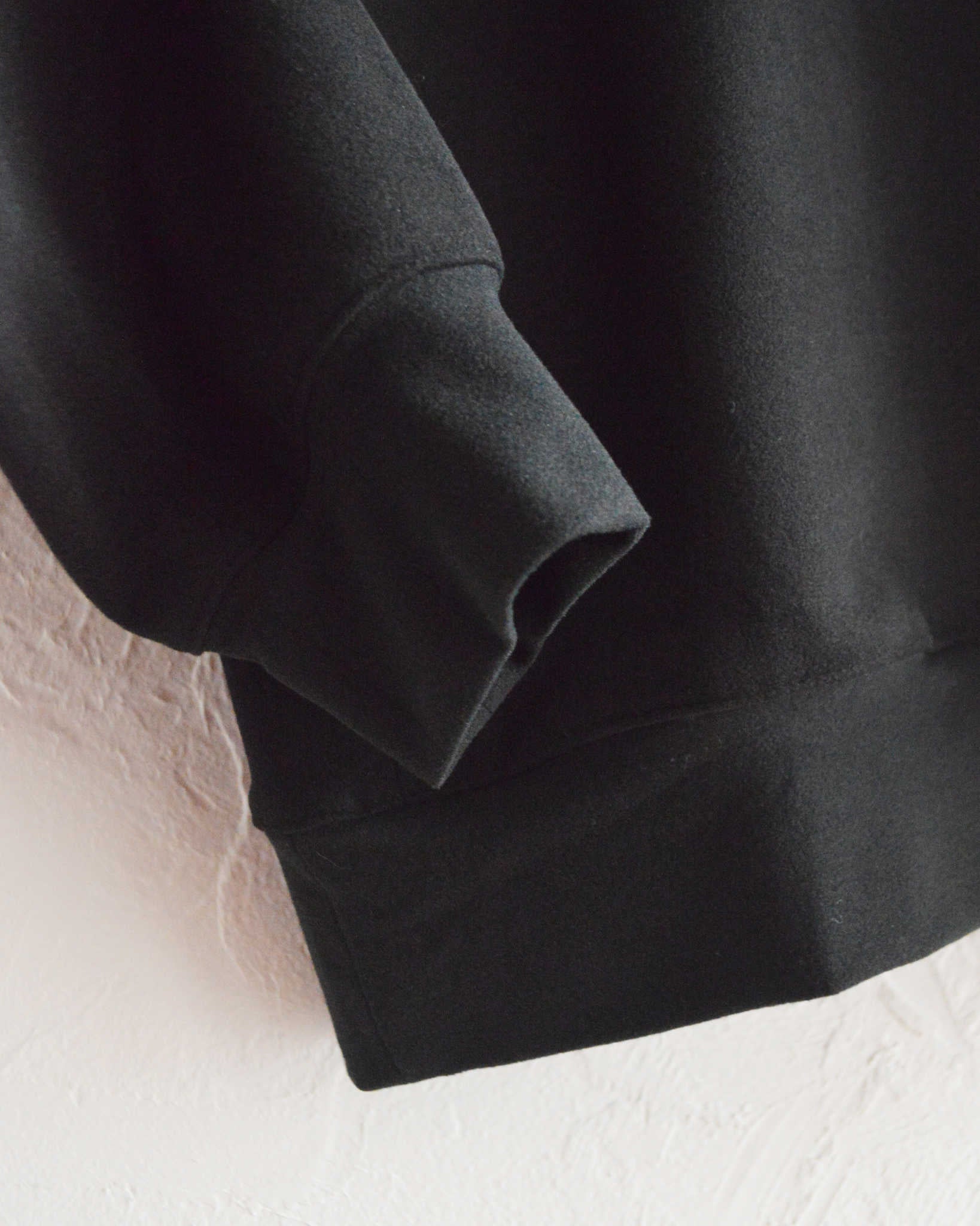 LAMOND ラモンド / LOUNGE SUEDE HIGH NECK SWEAT ラウンジスエードハイネックスウェット (BLACK ブラック)