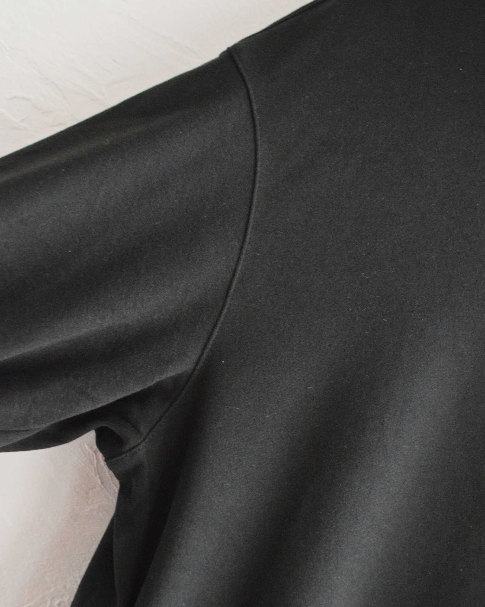 LAMOND ラモンド / LOUNGE SUEDE HIGH NECK SWEAT ラウンジスエードハイネックスウェット (BLACK ブラック)