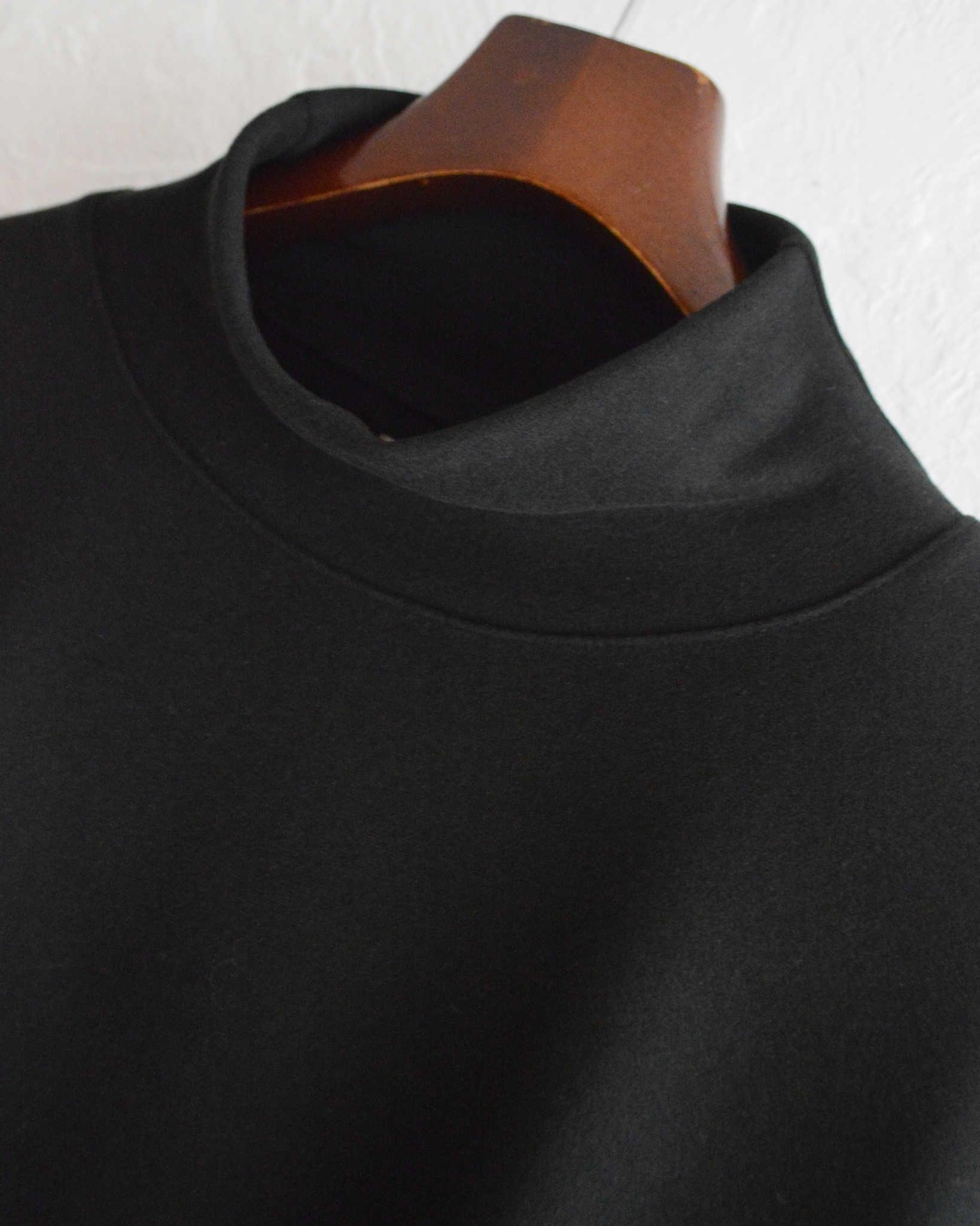 LAMOND ラモンド / LOUNGE SUEDE HIGH NECK SWEAT ラウンジスエードハイネックスウェット (BLACK ブラック)