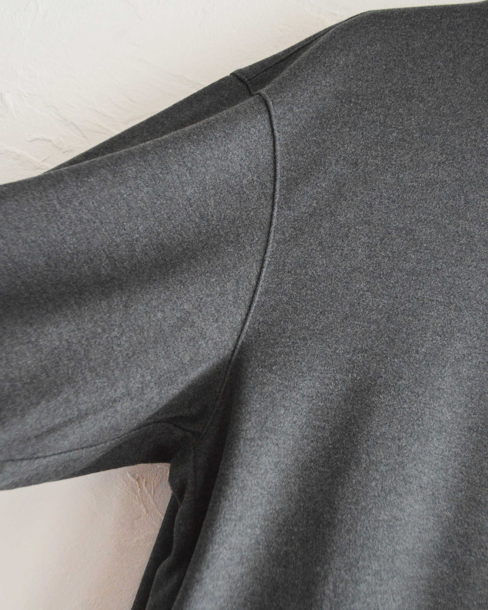 LAMOND ラモンド / LOUNGE SUEDE HIGH NECK SWEAT ラウンジスエードハイネックスウェット (CHARCOAL チャコール)
