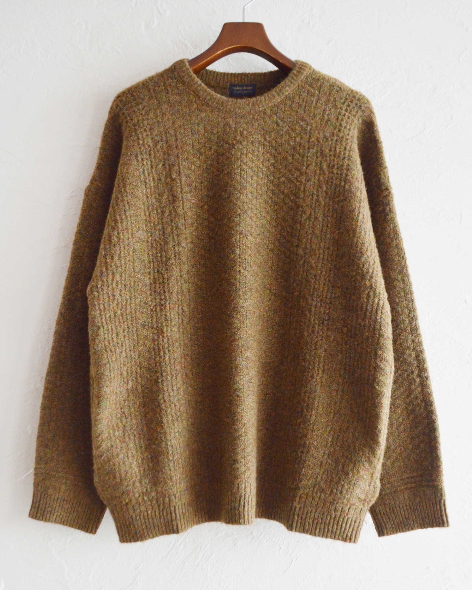 modemdesign モデムデザイン / MIX YARN KNIT ミックスヤーンニット (CAMEL キャメル)