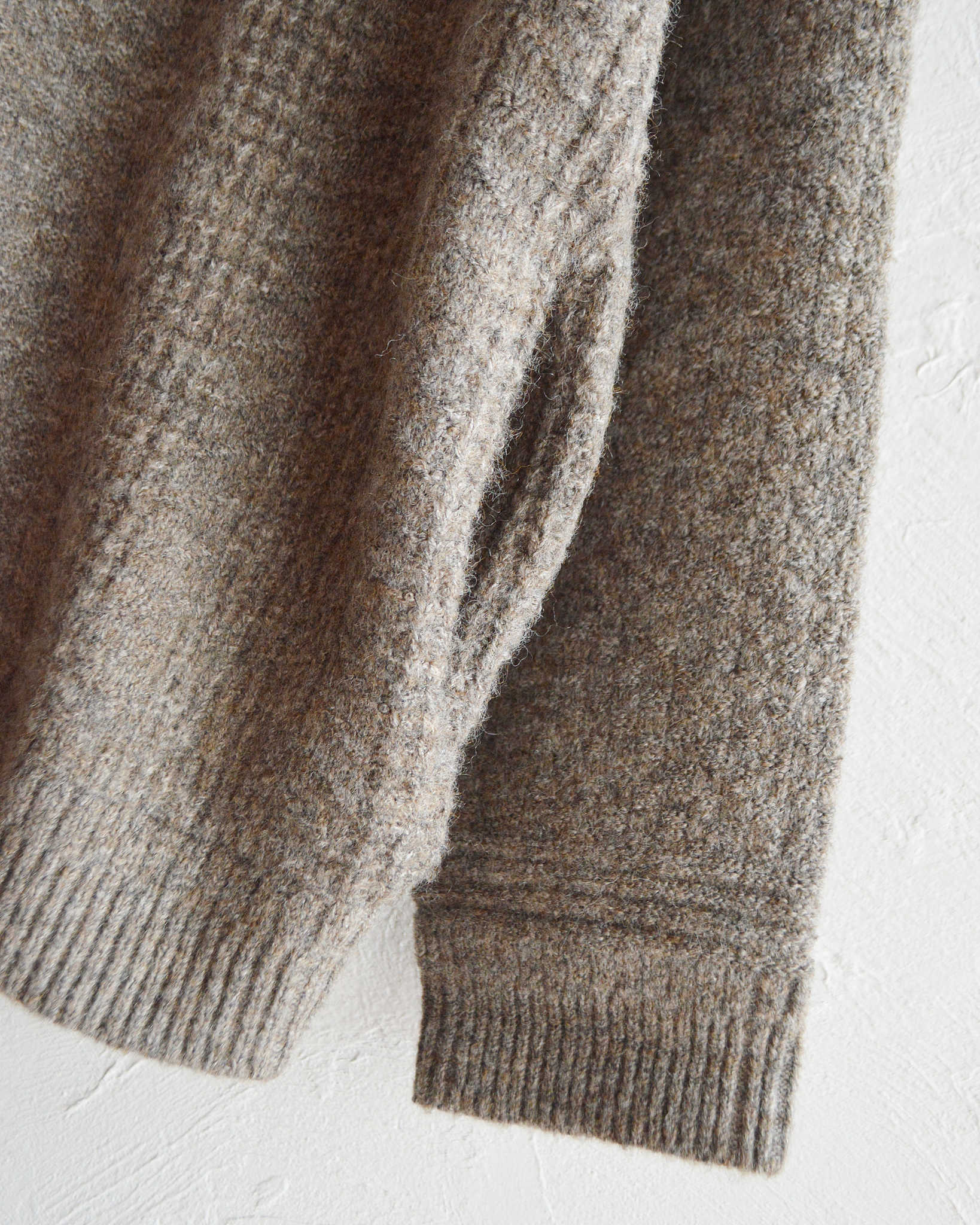modemdesign モデムデザイン / MIX YARN KNIT ミックスヤーンニット (BROWN ブラウン)