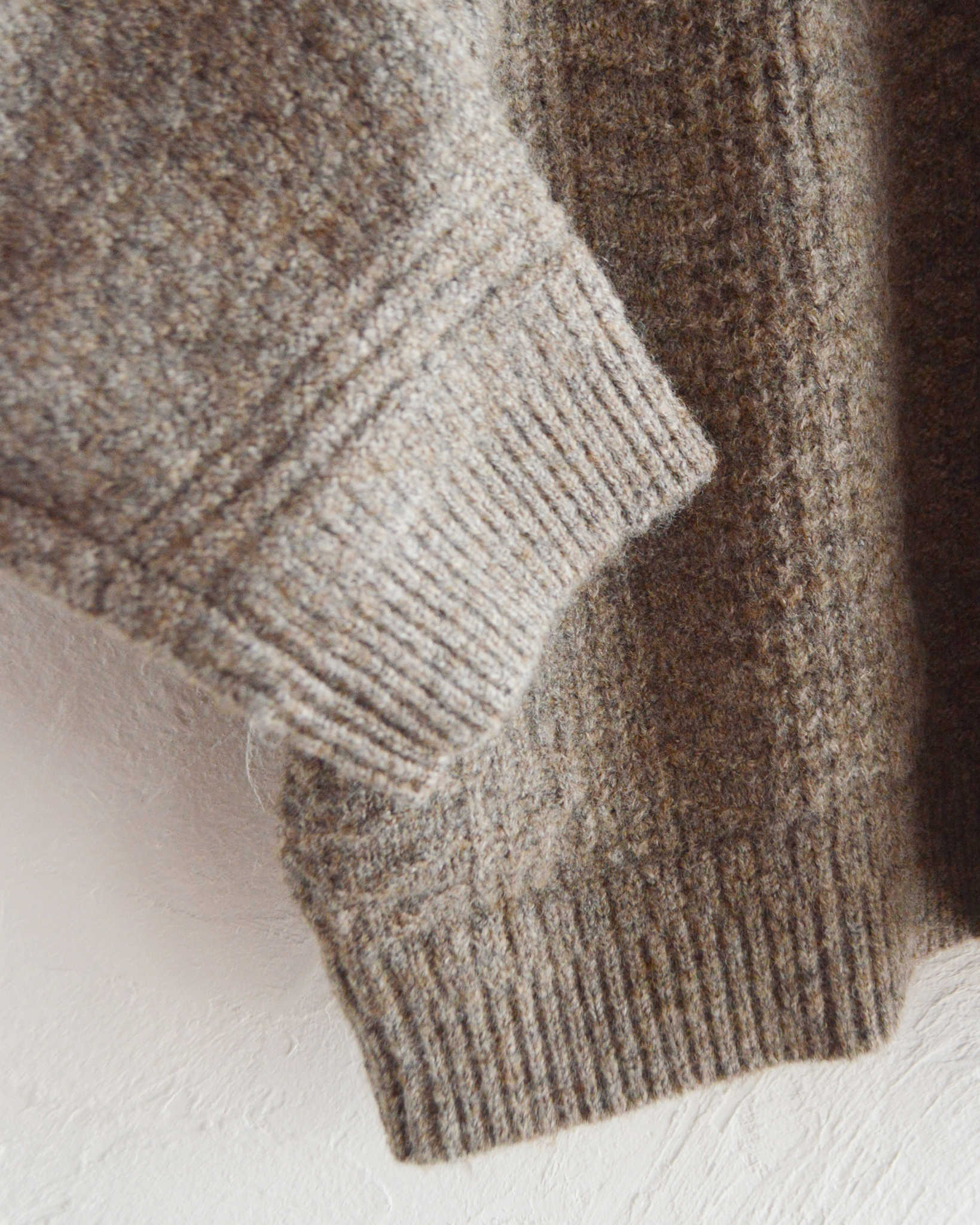 modemdesign モデムデザイン / MIX YARN KNIT ミックスヤーンニット (BROWN ブラウン)