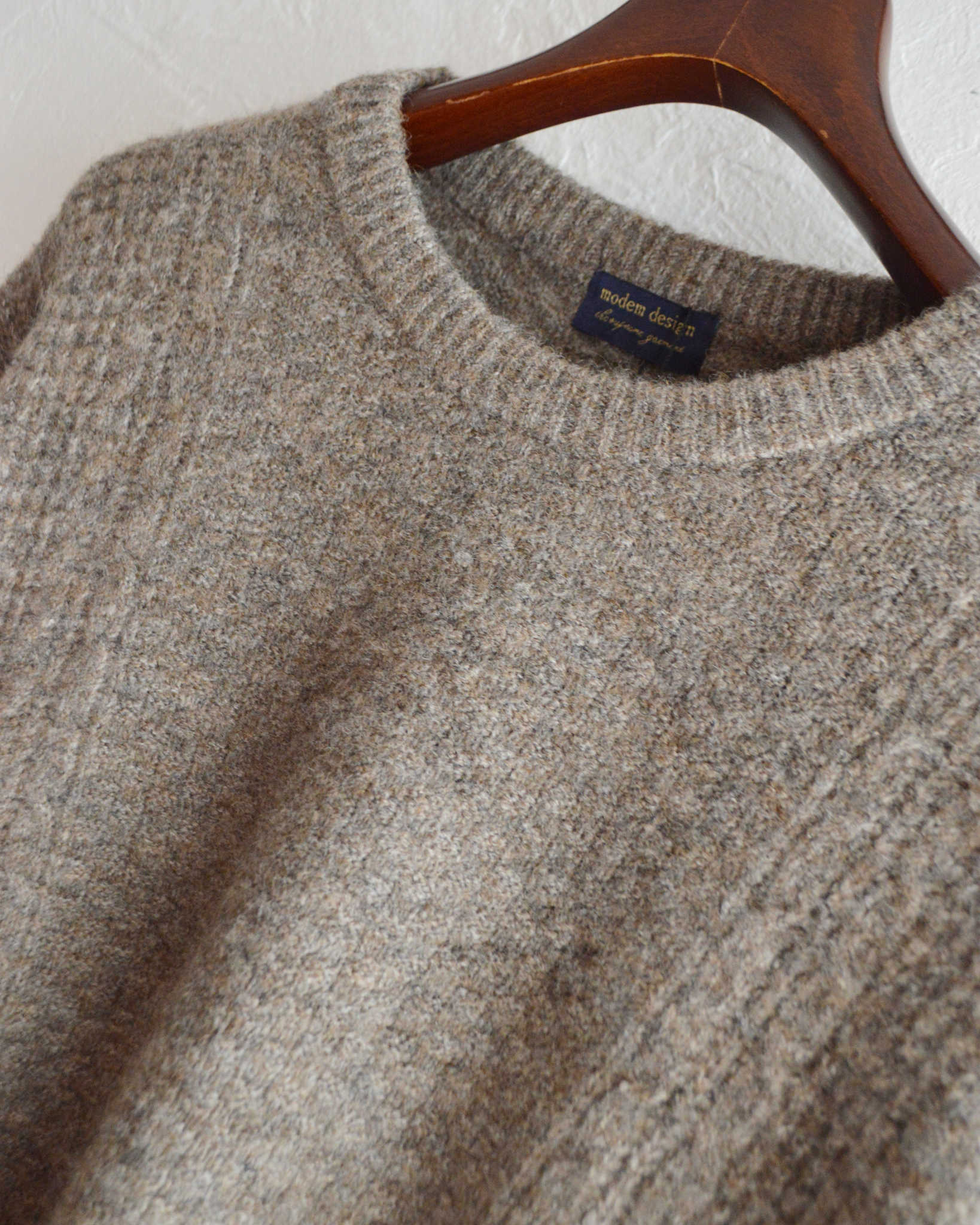 modemdesign モデムデザイン / MIX YARN KNIT ミックスヤーンニット (BROWN ブラウン)
