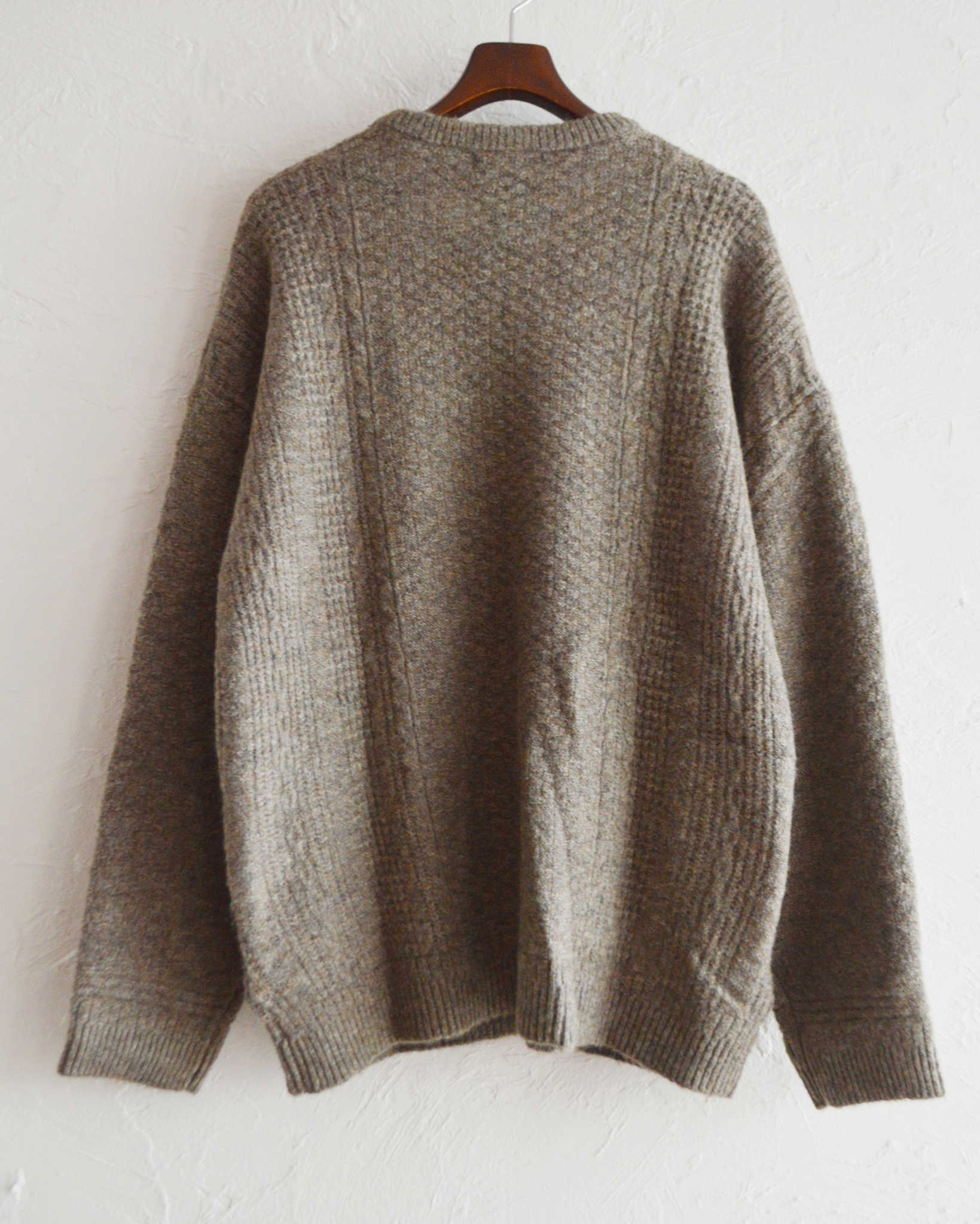 modemdesign モデムデザイン / MIX YARN KNIT ミックスヤーンニット (BROWN ブラウン)