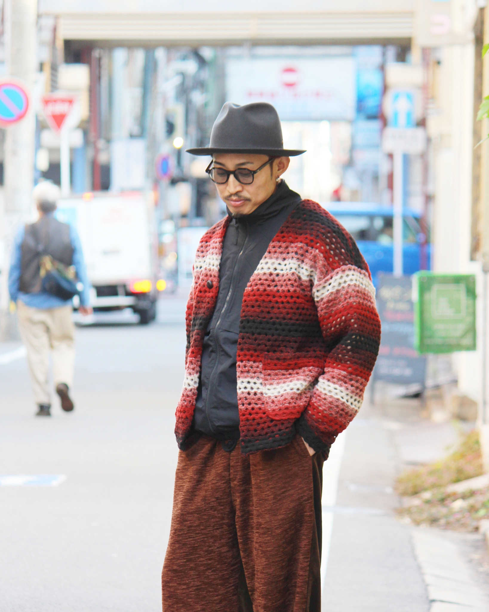 Nasngwam. ナスングワム / ZIGGY CARDIGAN ジギーカーディガン (BURGUNDY バーガンディー)