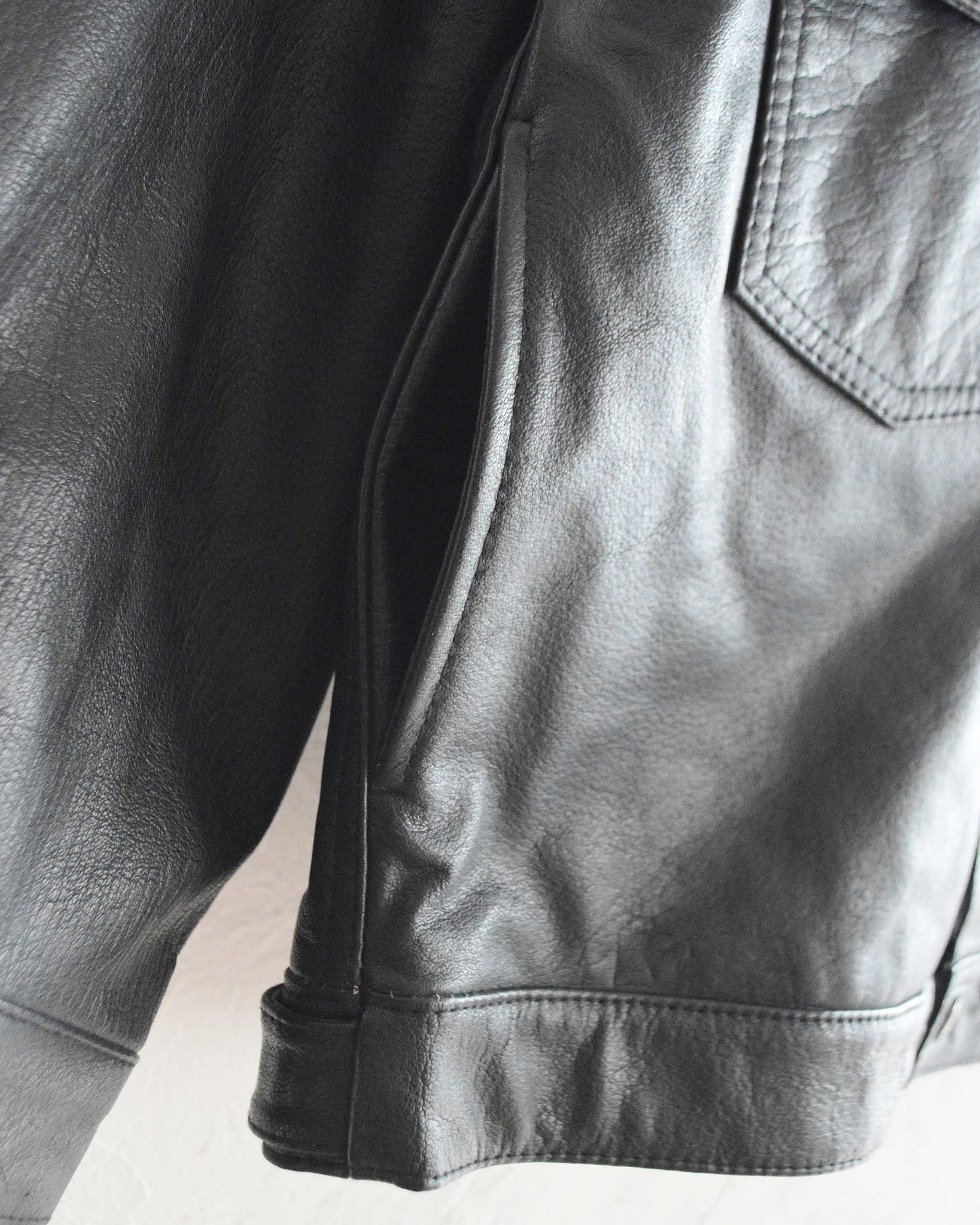 Nasngwam. ナスングワム / ATAVISM LEATHER JACKET アタビズムジャケット Msize (BLACK ブラック)