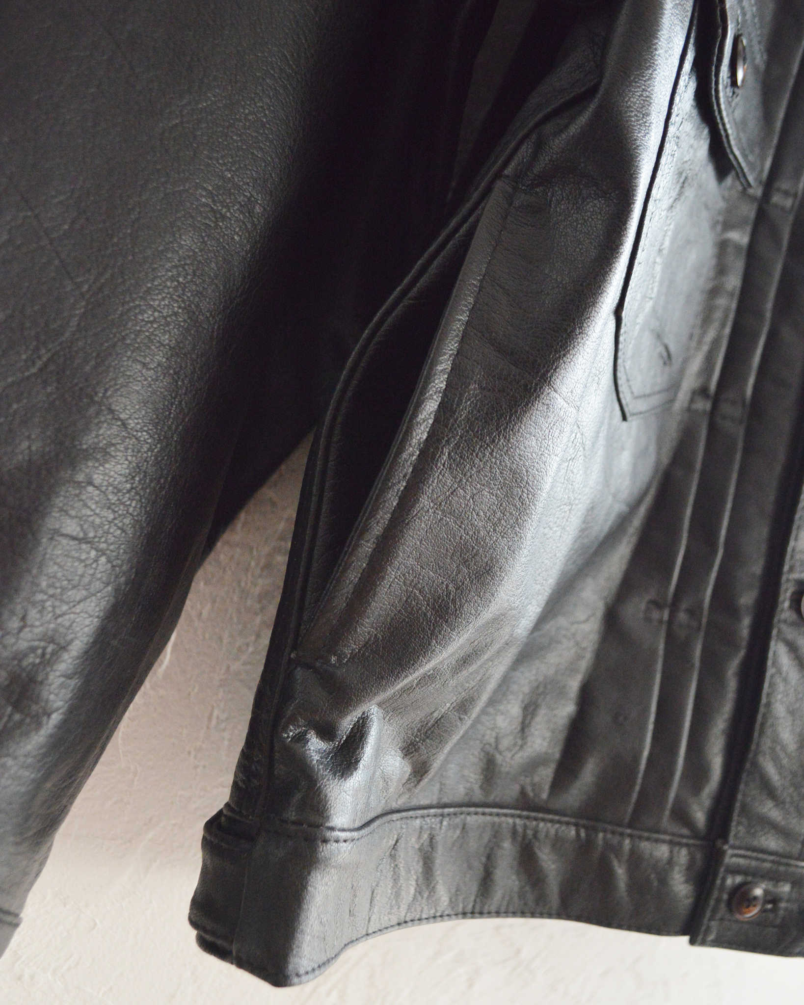 Nasngwam. ナスングワム / ATAVISM LEATHER JACKET アタビズムジャケット Msize (BLACK ブラック)
