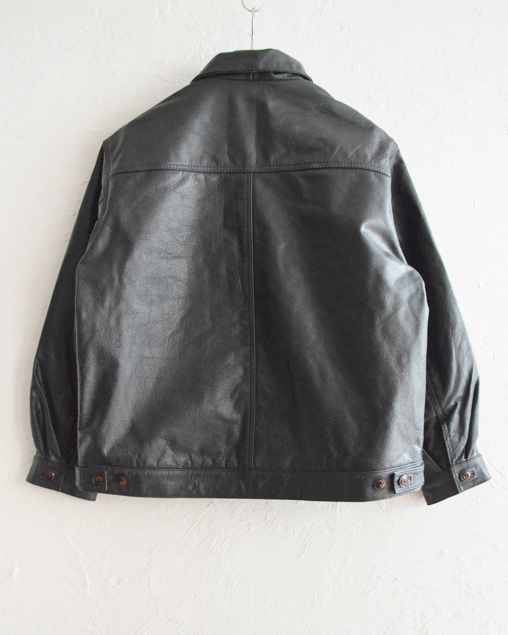 Nasngwam. ナスングワム / ATAVISM LEATHER JACKET アタビズムジャケット Msize (BLACK ブラック)