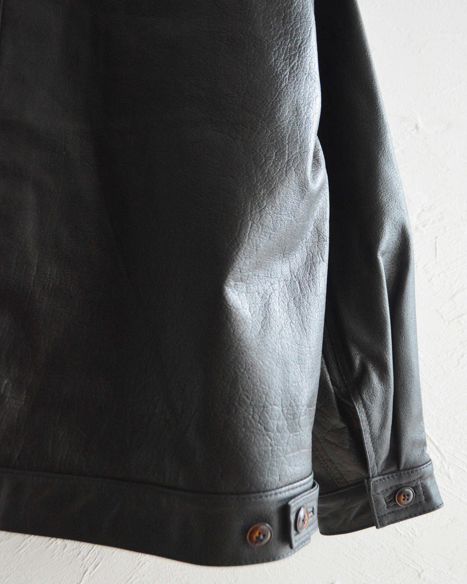 Nasngwam. ナスングワム / ATAVISM LEATHER JACKET アタビズムジャケット Lsize (BLACK ブラック)