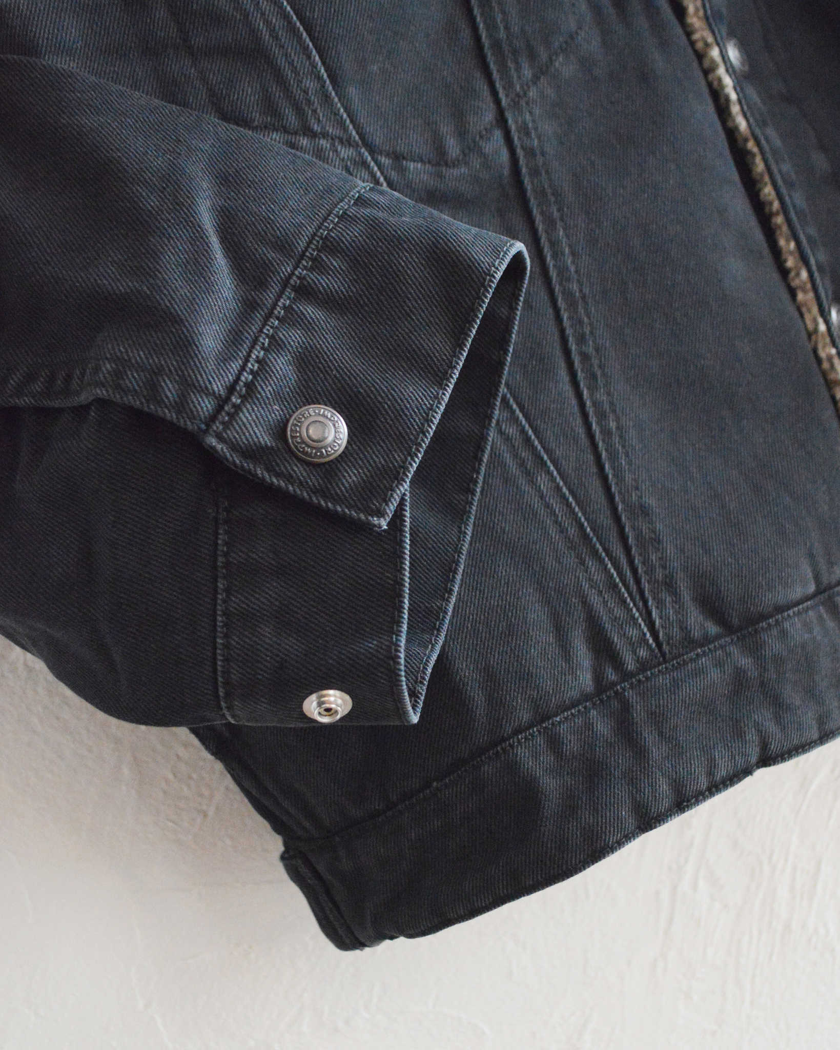 IMPRESTORE インプレストア / Niki | Denim boa jacket デニムボアジャケット (BLACK DENIM ブラックデニム)