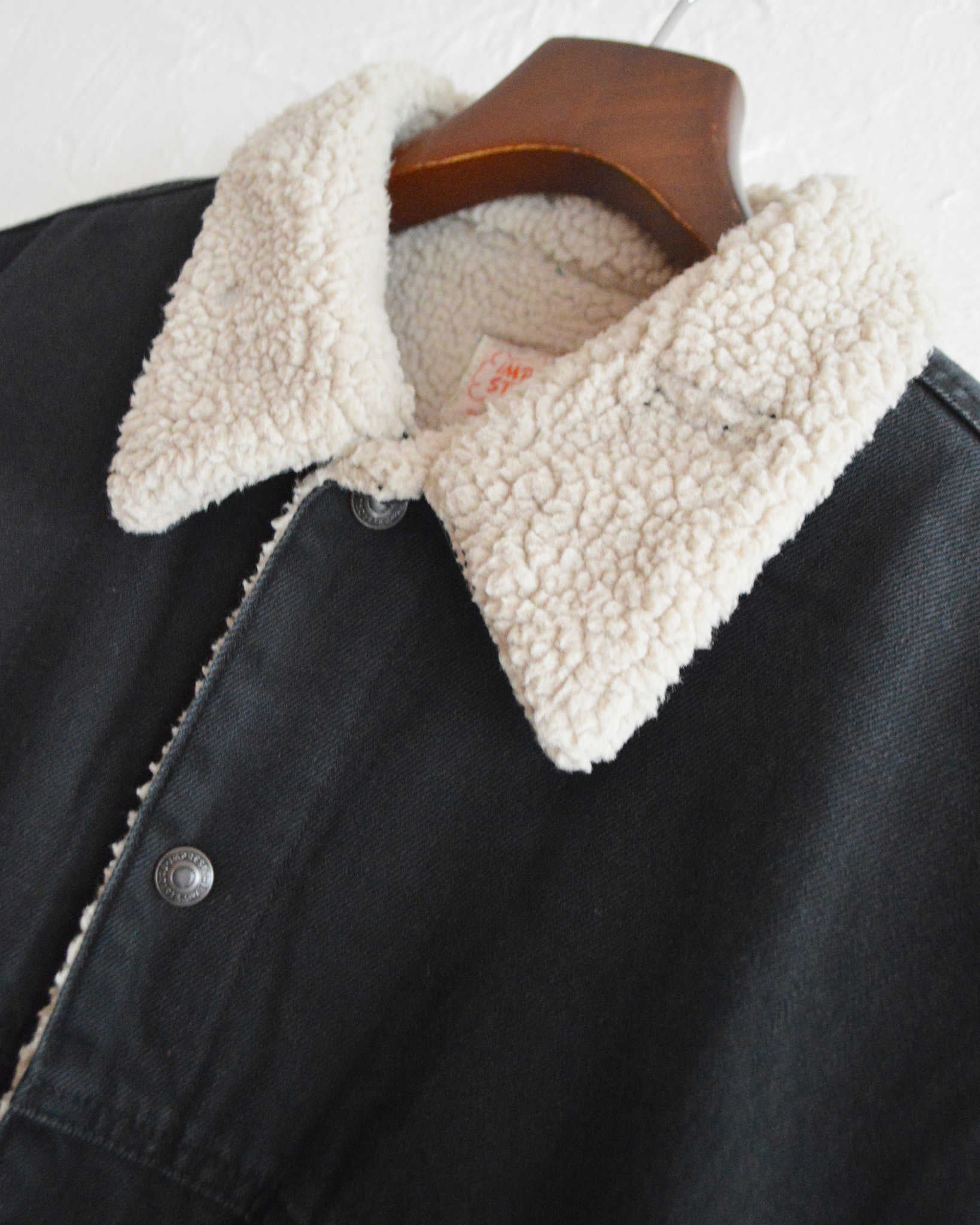 IMPRESTORE インプレストア / Niki | Denim boa jacket デニムボアジャケット (BLACK DENIM ブラックデニム)