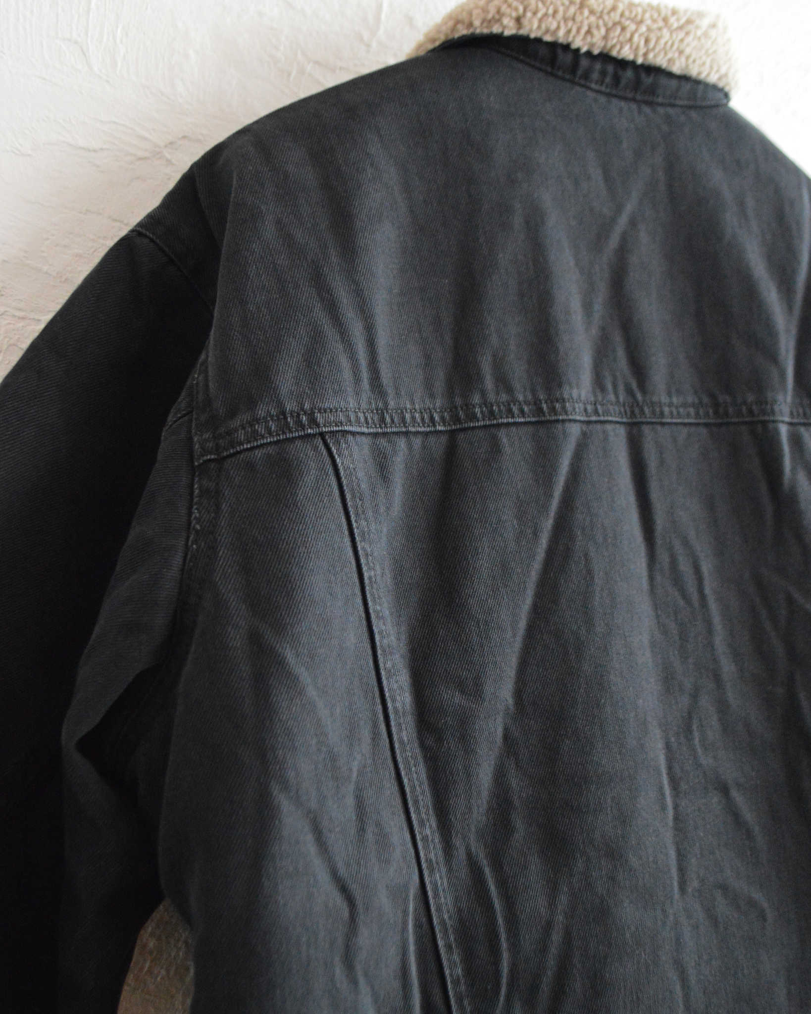 IMPRESTORE インプレストア / Niki | Denim boa jacket デニムボアジャケット (BLACK DENIM ブラックデニム)