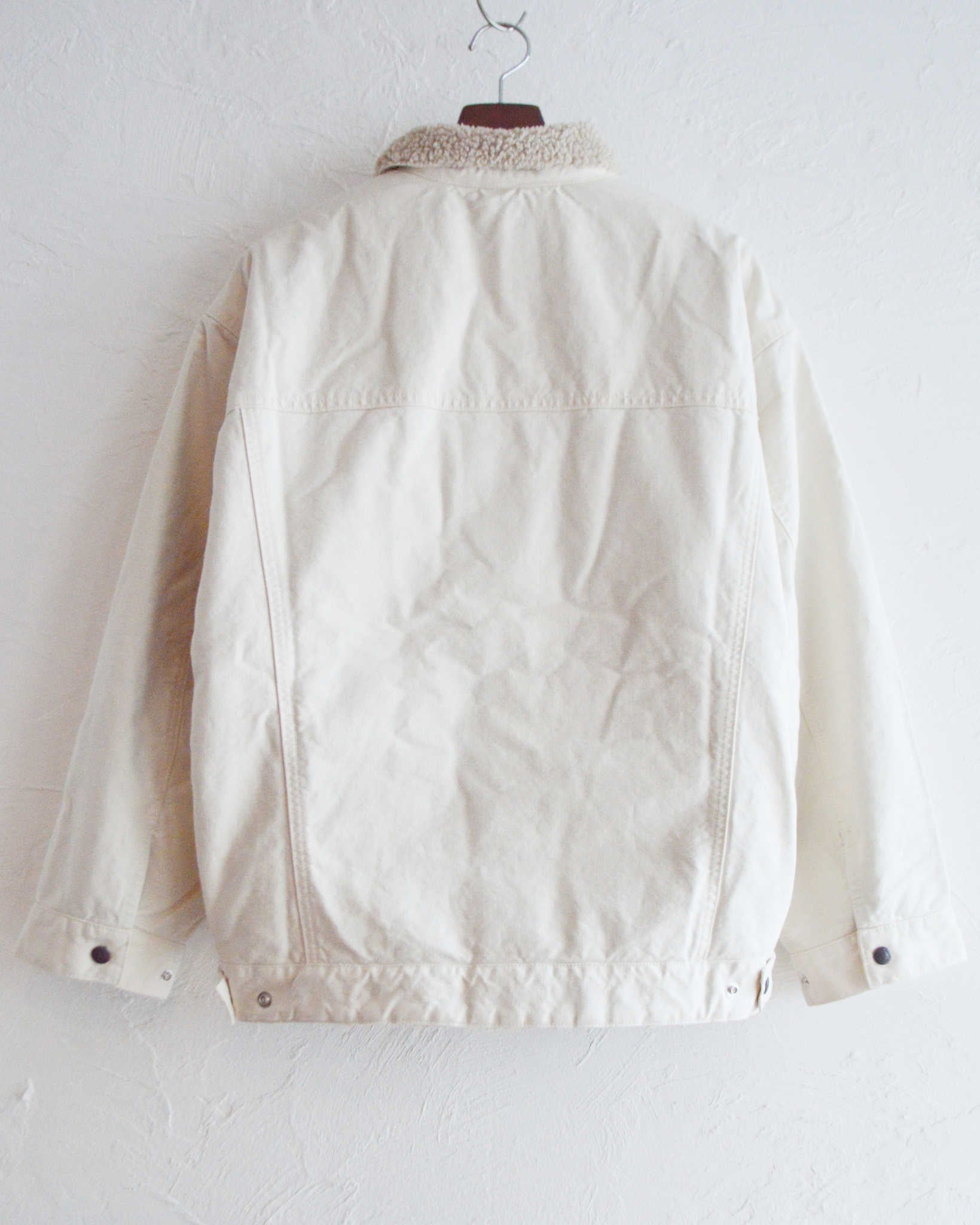 IMPRESTORE インプレストア / Niki | Denim boa jacket デニムボアジャケット (WHITE DENIM ホワイトデニム)
