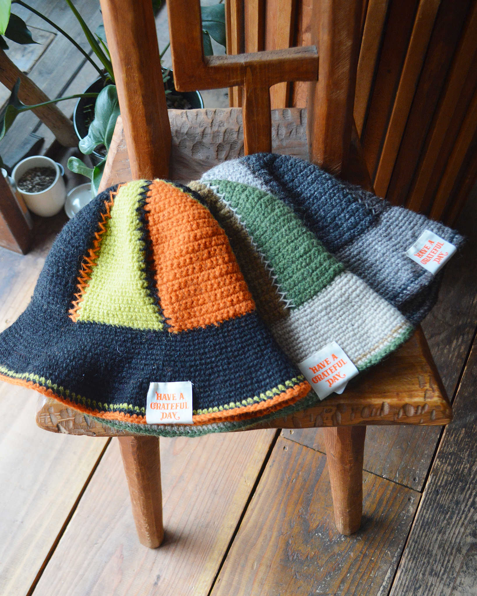 HAVE A GRATEFUL DAY ハブアグレイトフルデイ CROCHET HAT クロシェハット