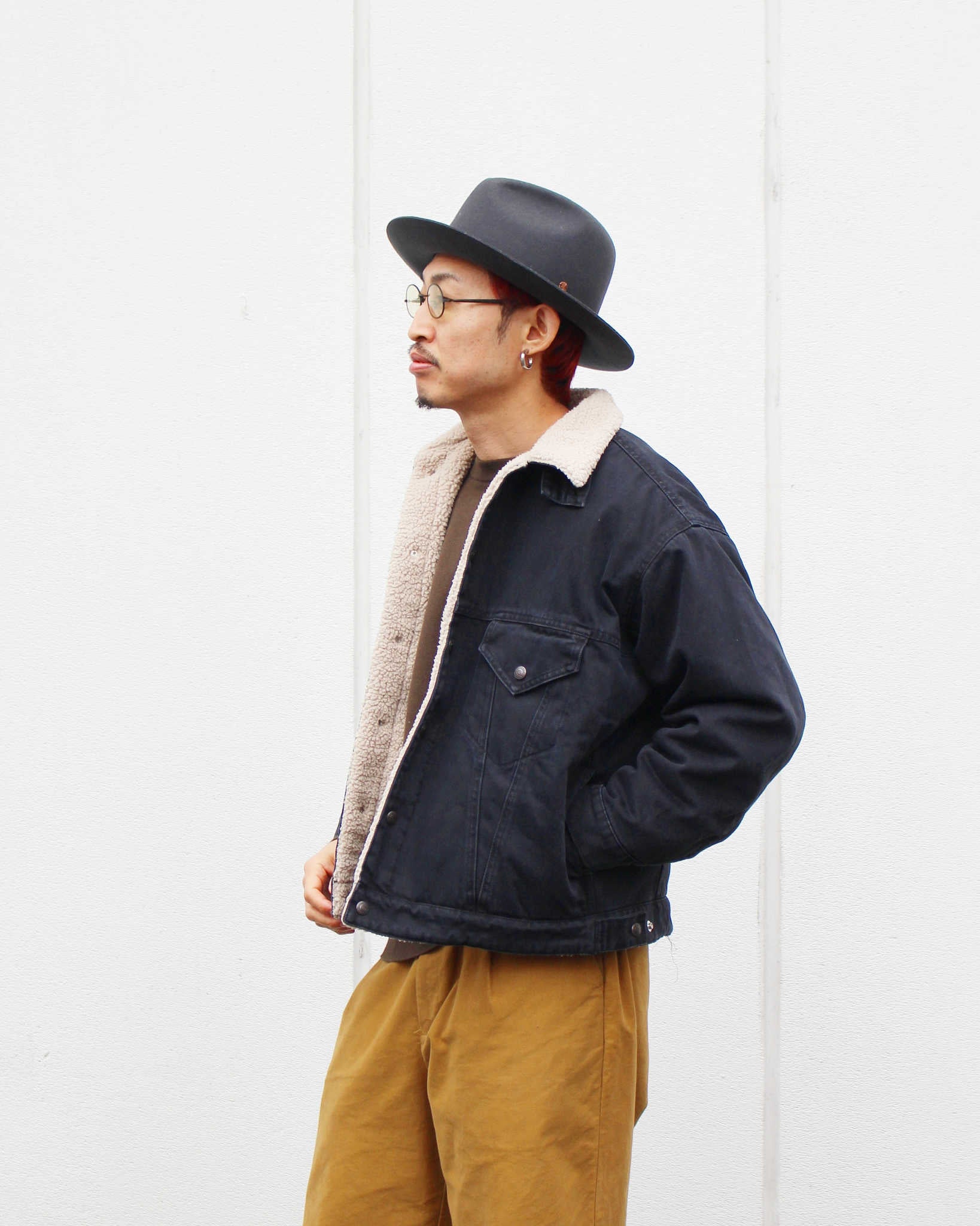 IMPRESTORE インプレストア / Niki | Denim boa jacket デニムボアジャケット (BLACK DENIM ブラックデニム)