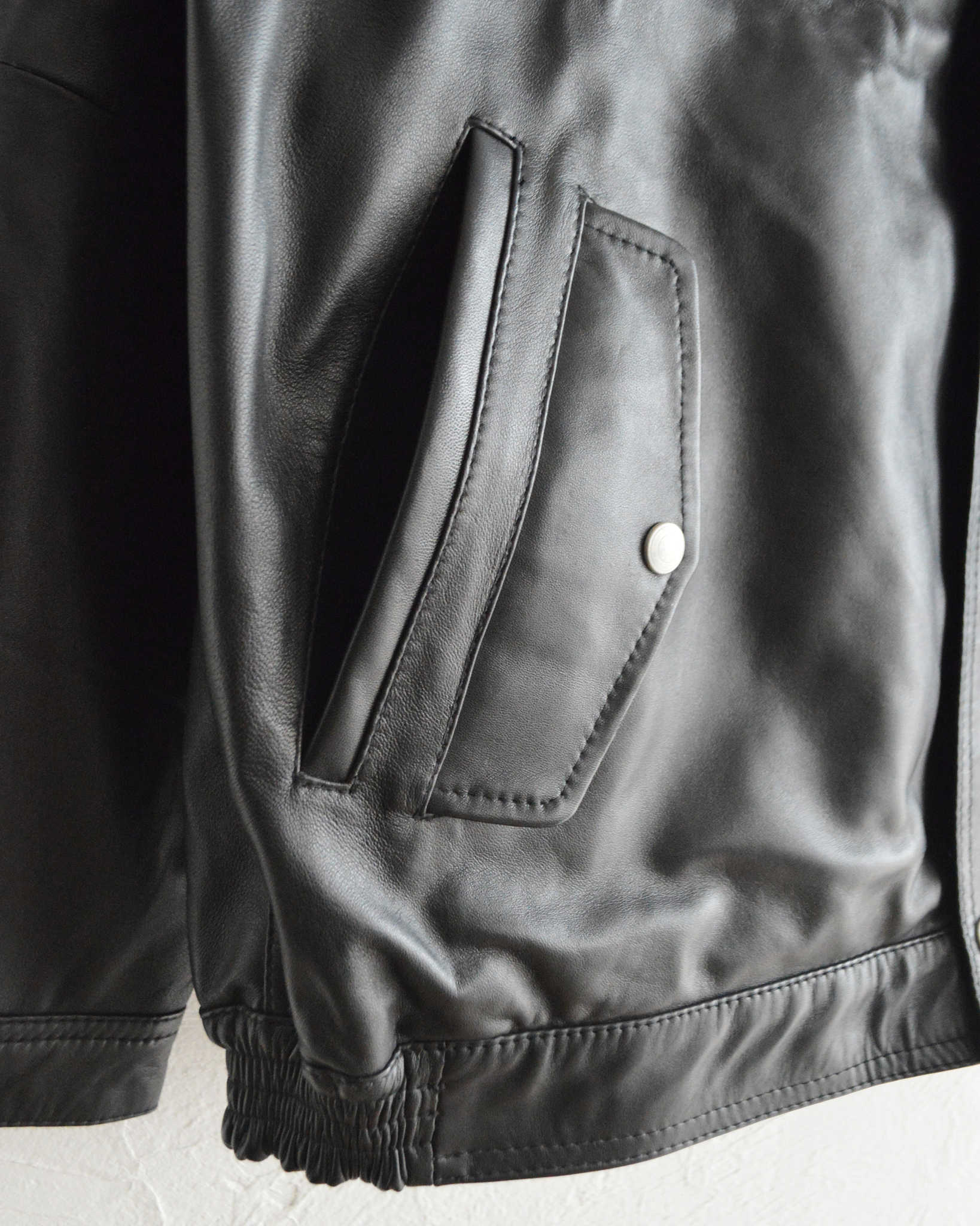 Nasngwam. ナスングワム / ATTRACT LEATHER JACKET アトラクトレザージャケット Lsize (BLACK ブラック)