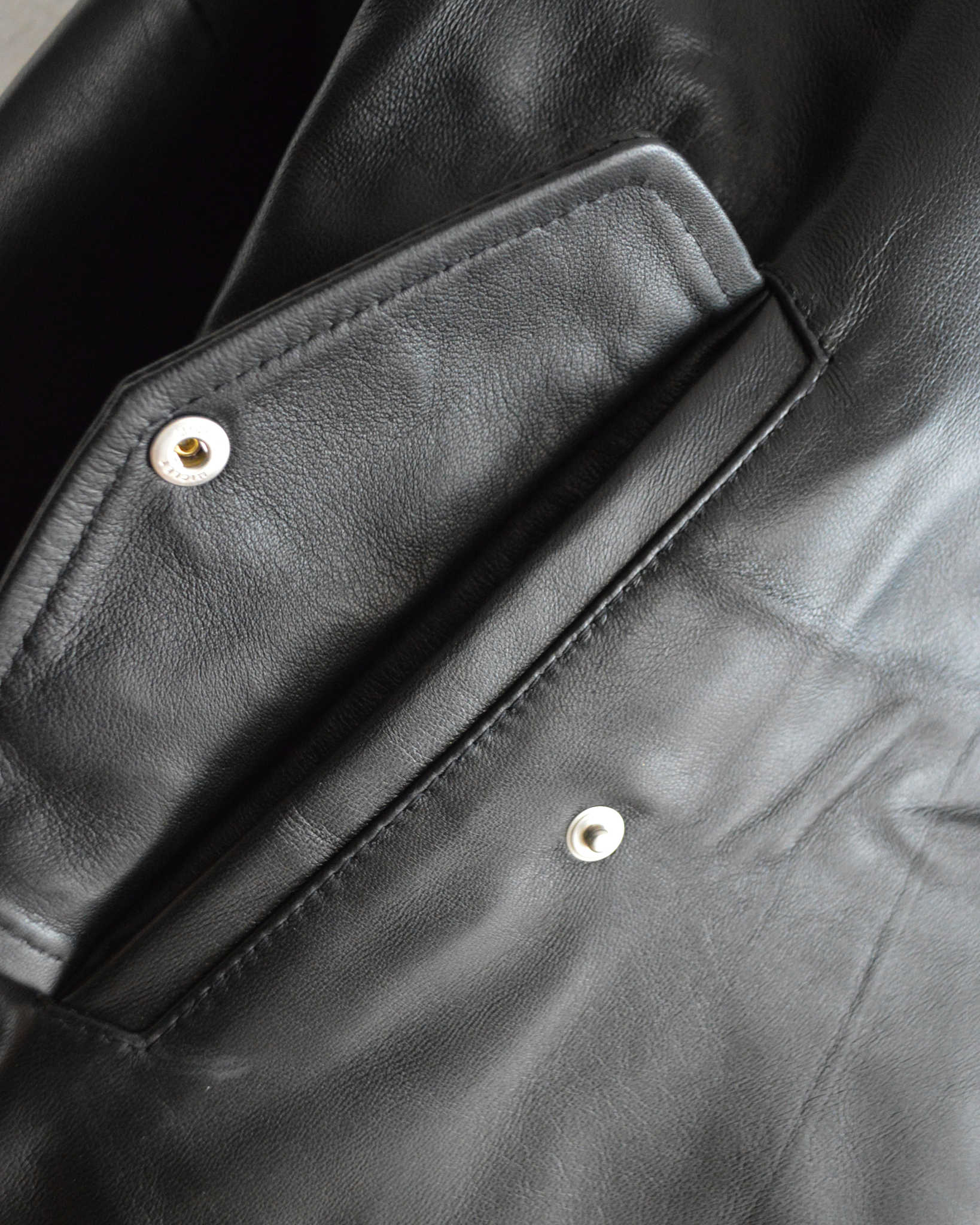 Nasngwam. ナスングワム / ATTRACT LEATHER JACKET アトラクトレザージャケット Msize (BLACK ブラック)