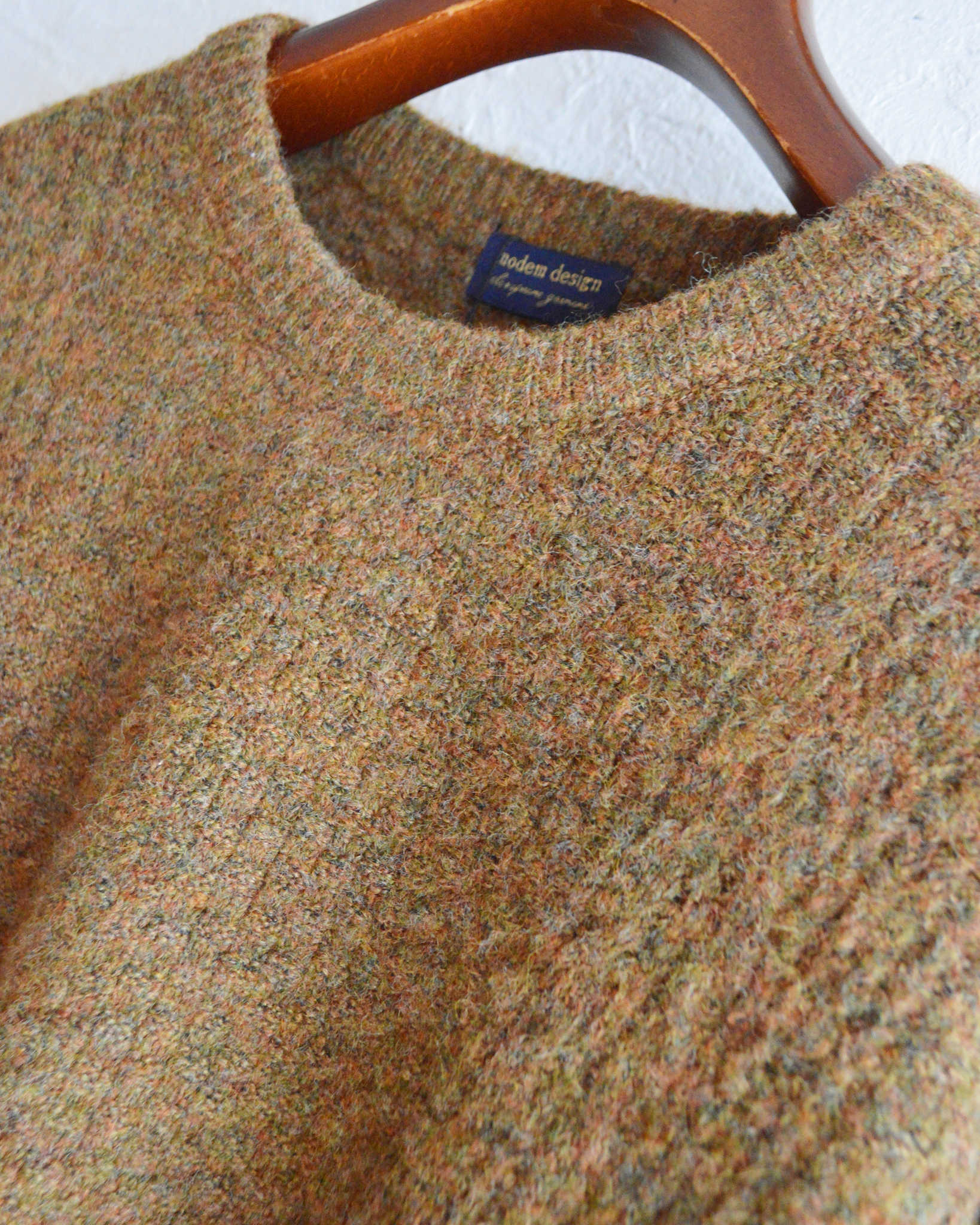modemdesign モデムデザイン / MIX YARN KNIT ミックスヤーンニット (CAMEL キャメル)