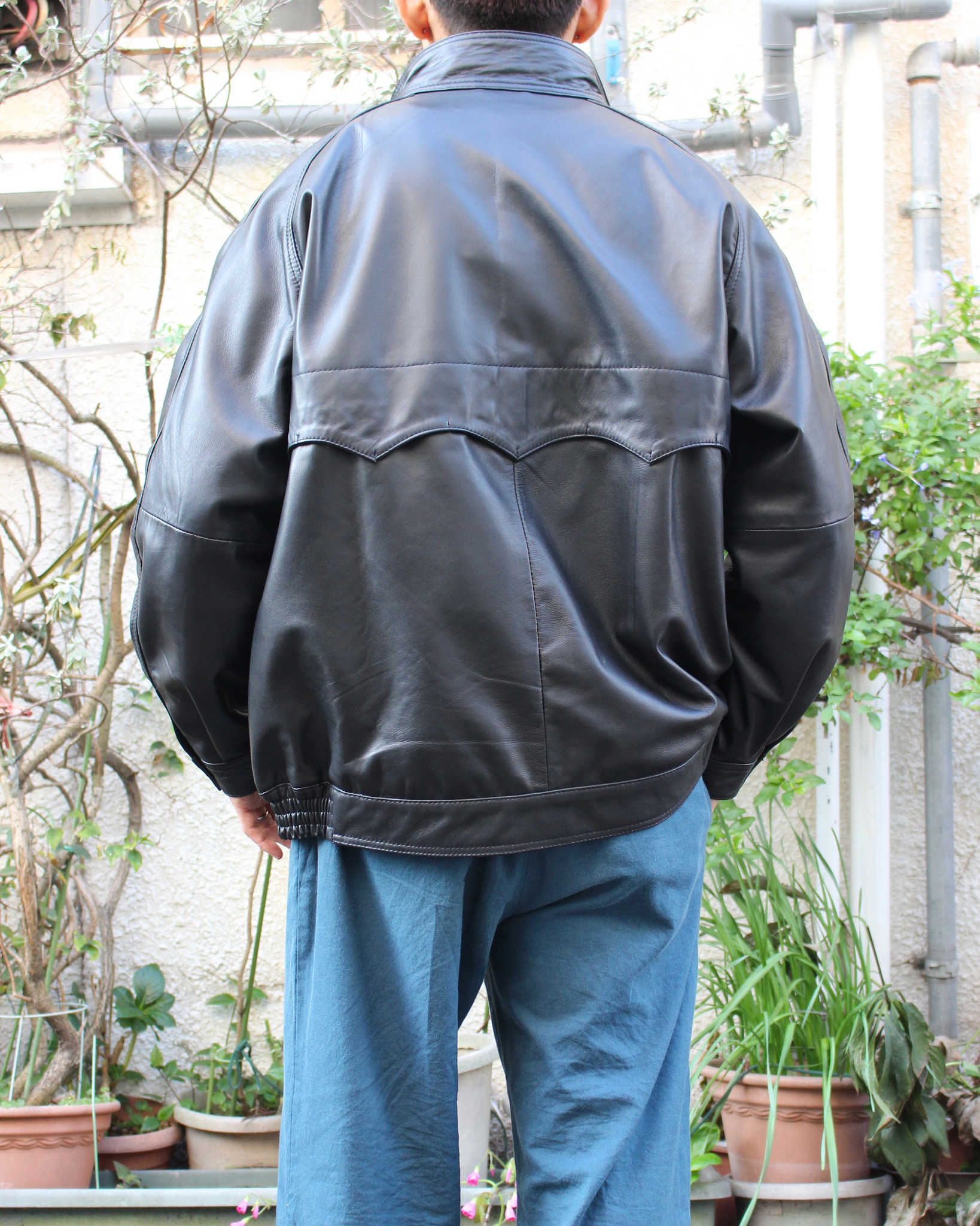 Nasngwam. ナスングワム / ATTRACT LEATHER JACKET アトラクトレザージャケット Msize (BLACK ブラック)