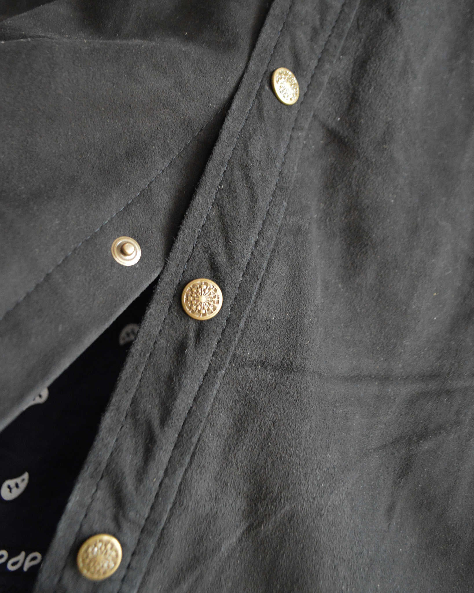 Nasngwam. ナスングワム / BRIGHT SUEDE SHIRTS ブライトスエードシャツ Lsize (BLACK ブラック)