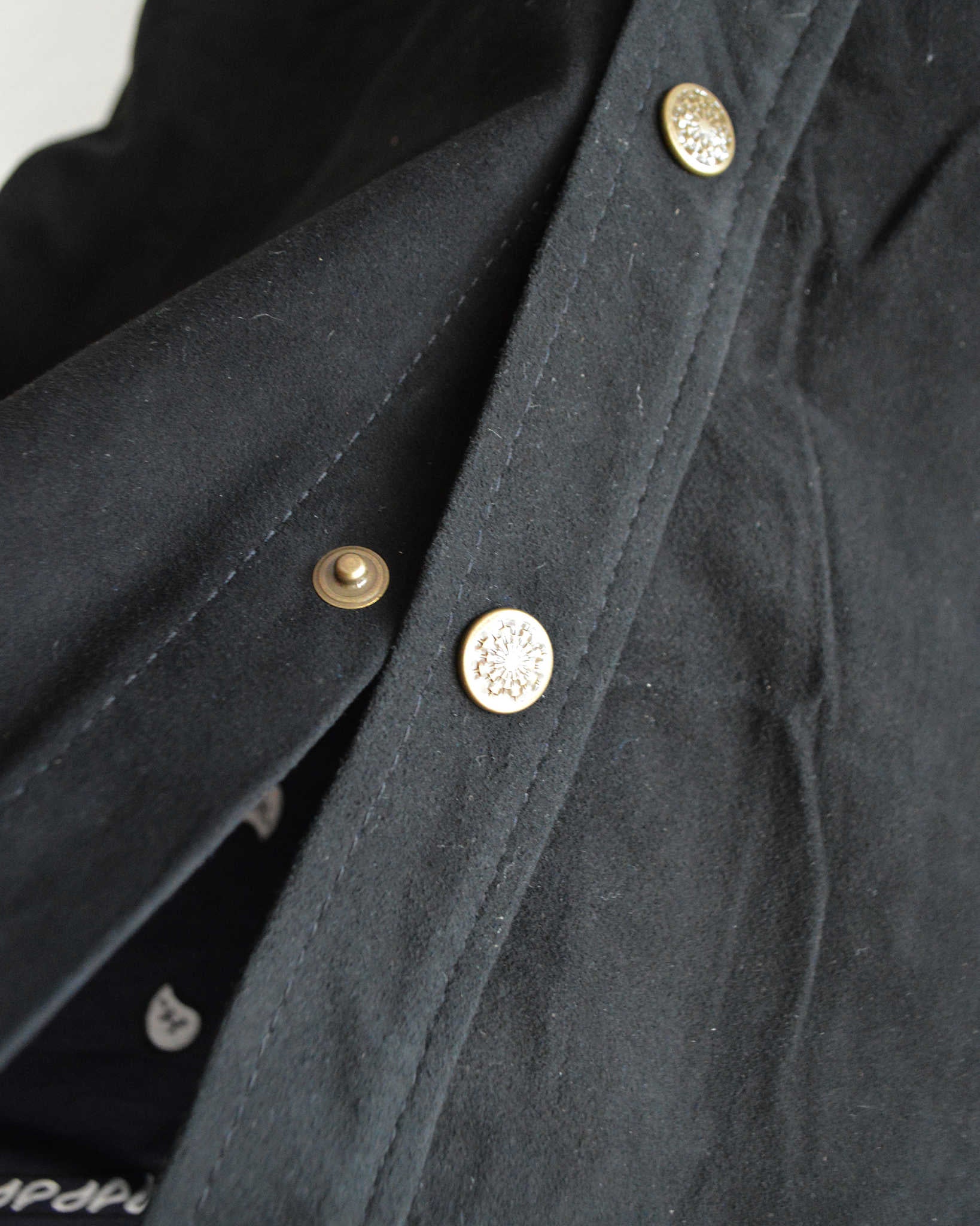 Nasngwam. ナスングワム / BRIGHT SUEDE SHIRTS ブライトスエードシャツ Msize (BLACK ブラック)