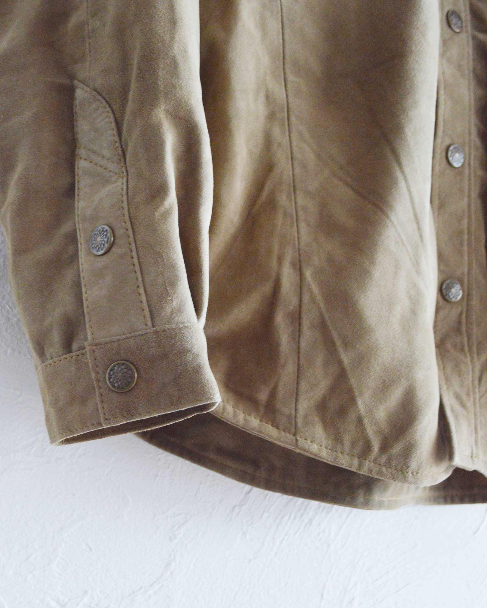 Nasngwam. ナスングワム / BRIGHT SUEDE SHIRTS ブライトスエードシャツ Msize (BEIGE ベージュ)