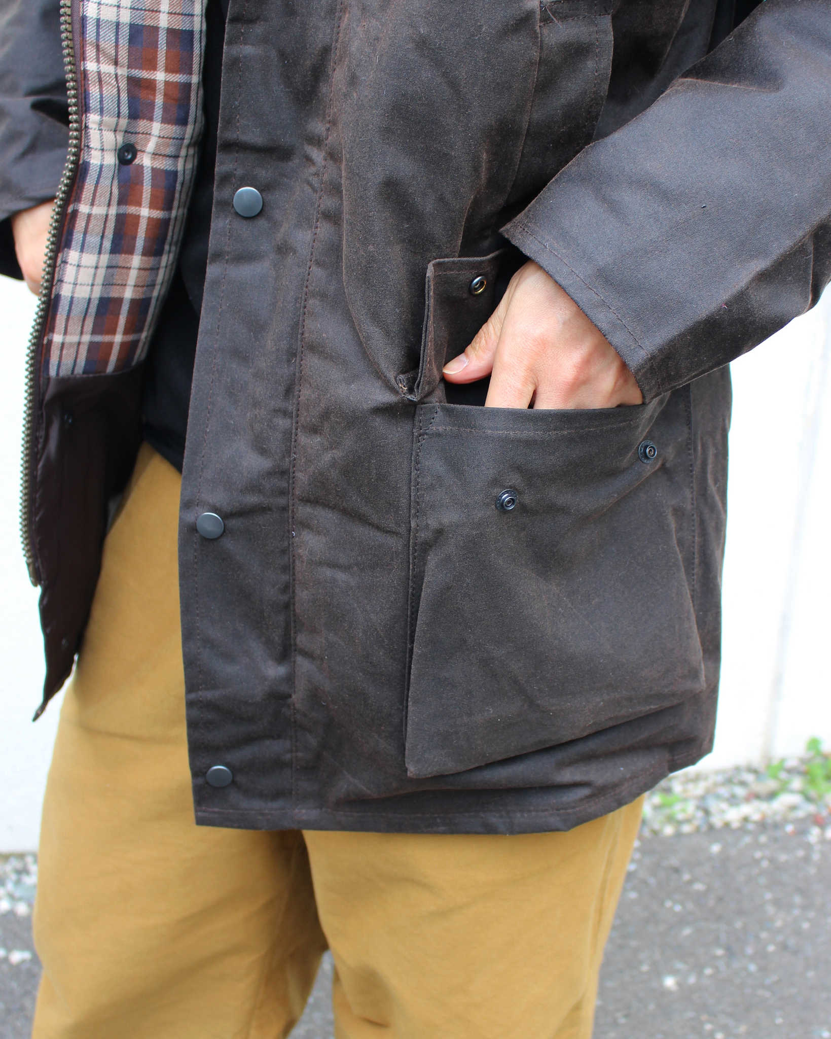 Hunter-Outdoor ハンターアウトドア / BOLTON Padded WAX JACKET ワックスコットンジャケット (BROWN ブラウン)