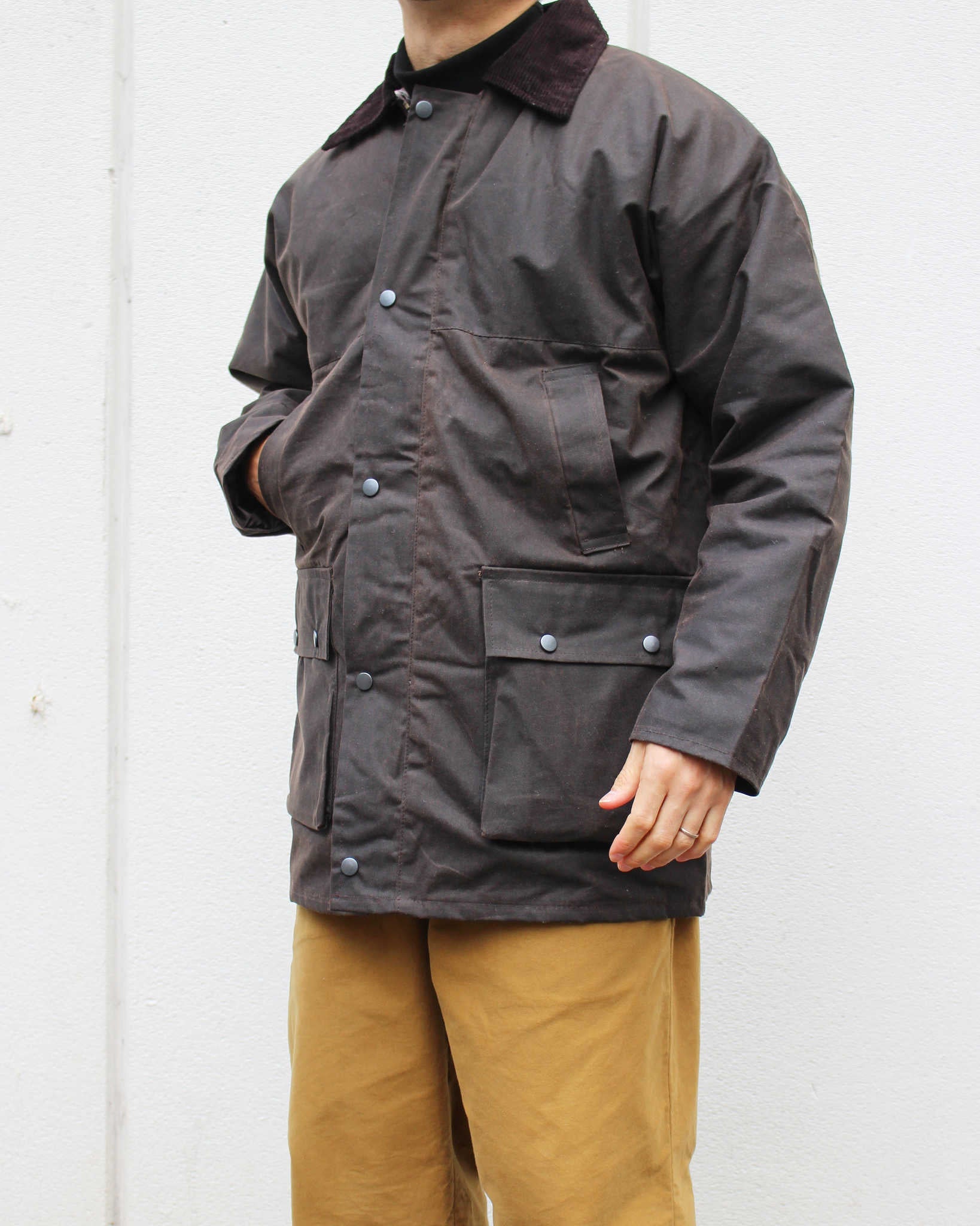Hunter-Outdoor ハンターアウトドア / BOLTON Padded WAX JACKET ワックスコットンジャケット (BROWN ブラウン)